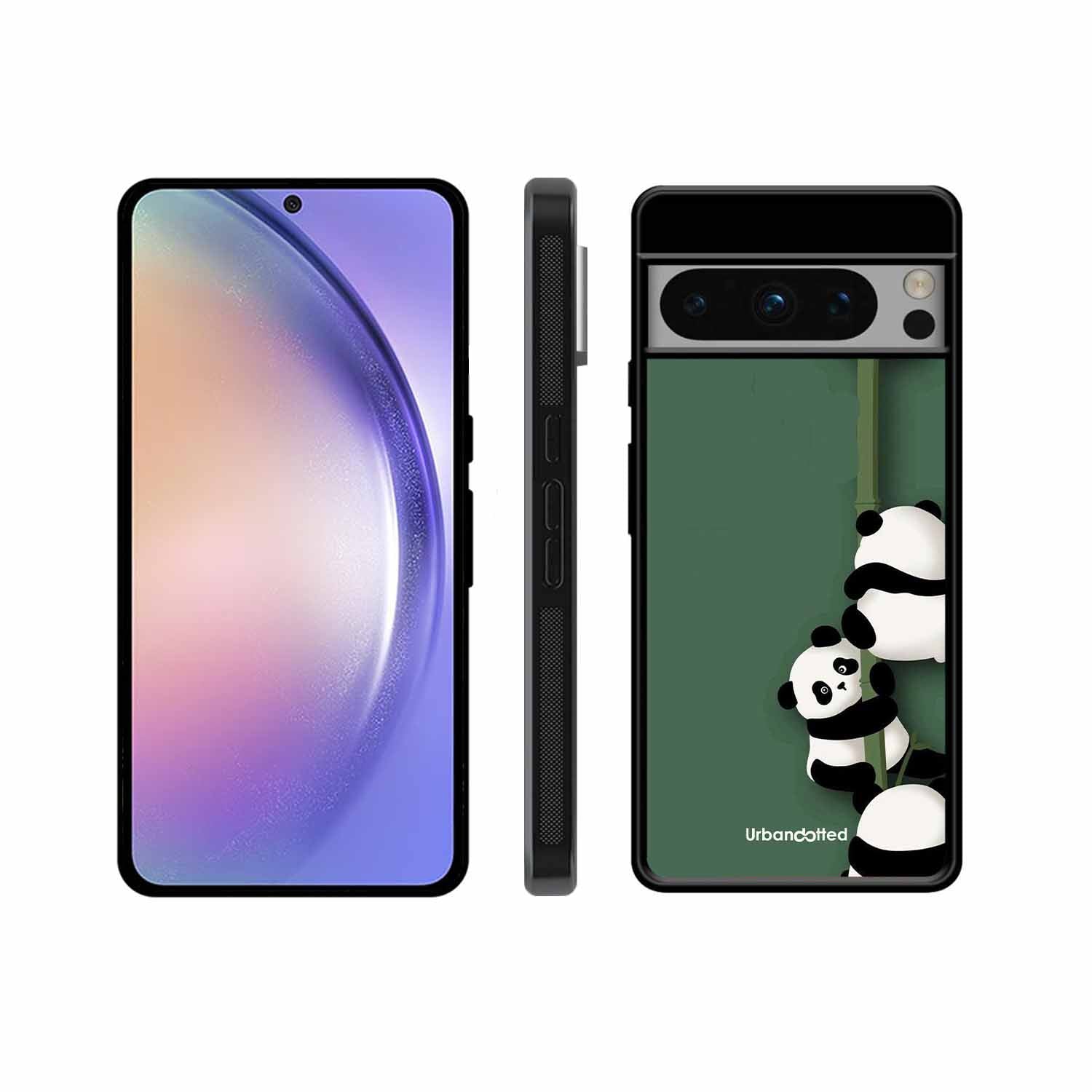 Climbing Pandas Glass Case For Google Pixel 8 Pro