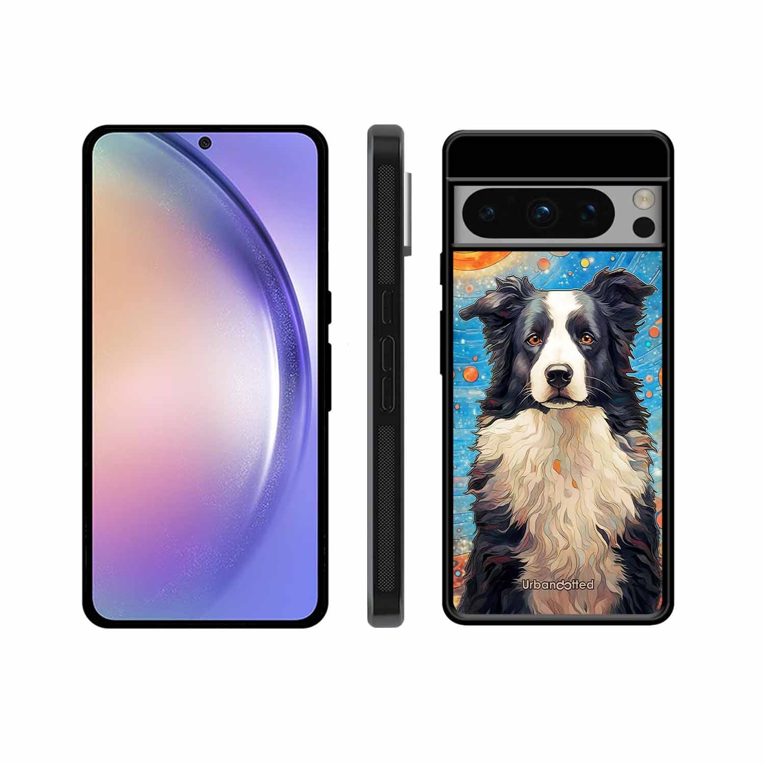 Artistic Dog Illustration Glass Case For Google Pixel 8 Pro