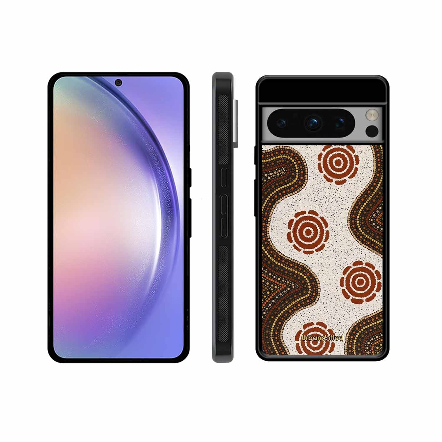 Aboriginal Dot Art Flow Glass Case For Google Pixel 8 Pro