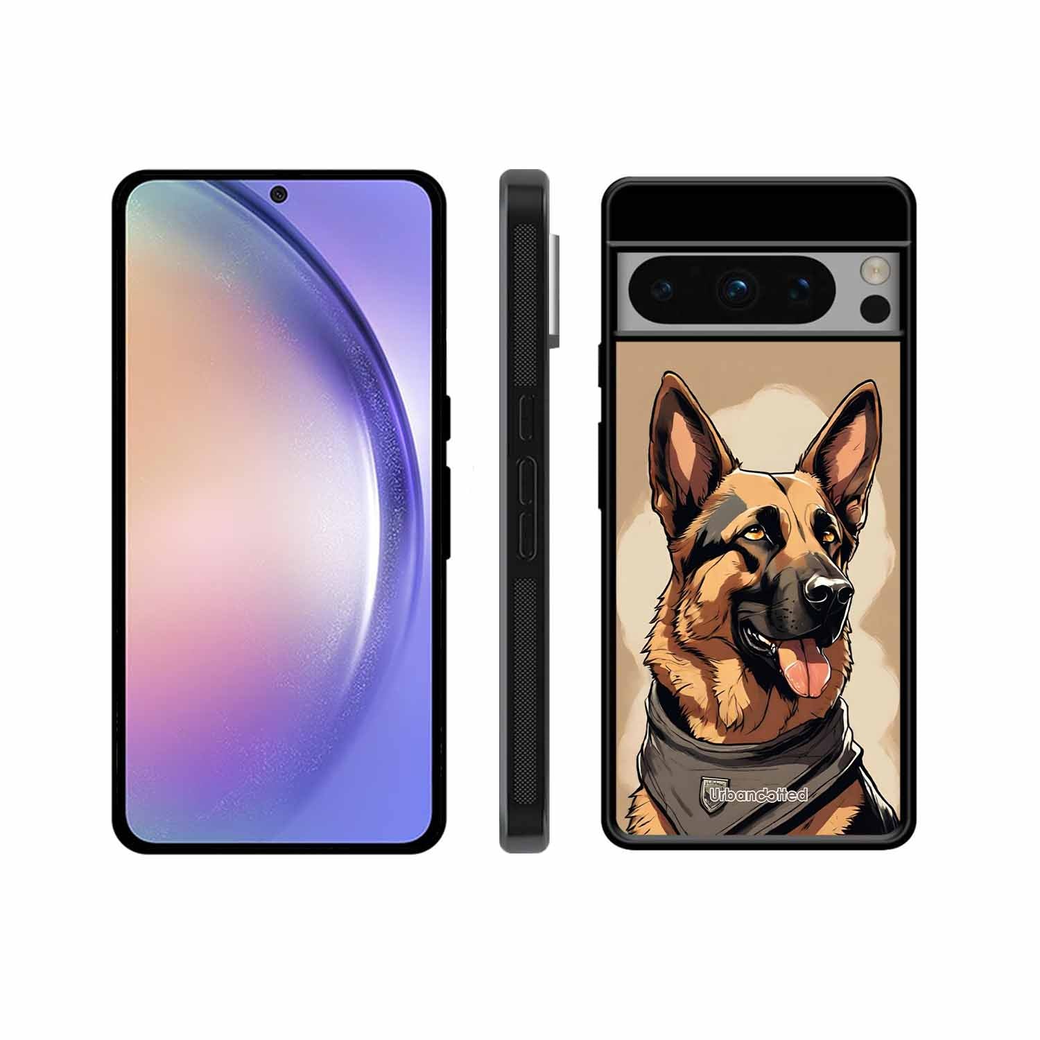 German Shepherd Portrait Glass Case For Google Pixel 8 Pro