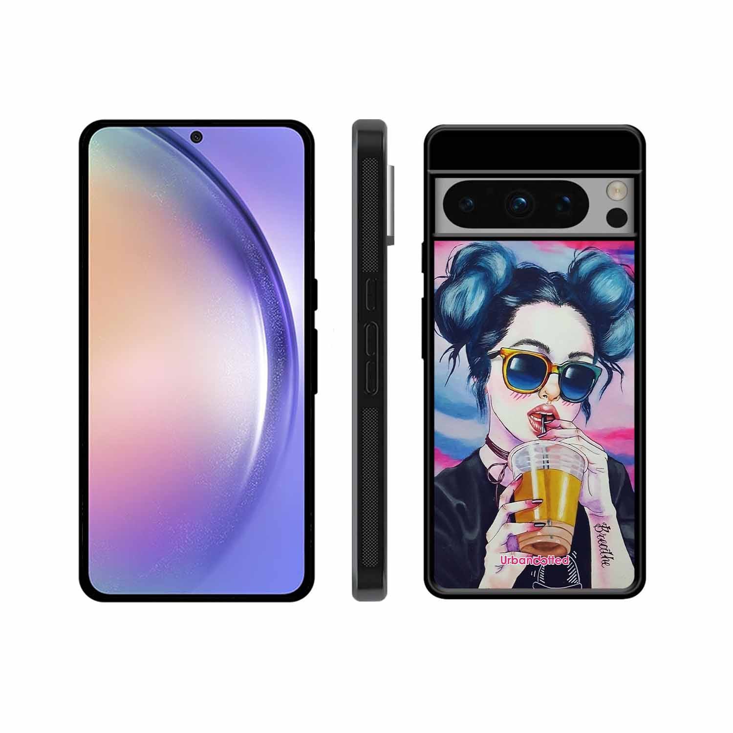 "Breathe" Tattoo Girl Glass Case For Google Pixel 8 Pro