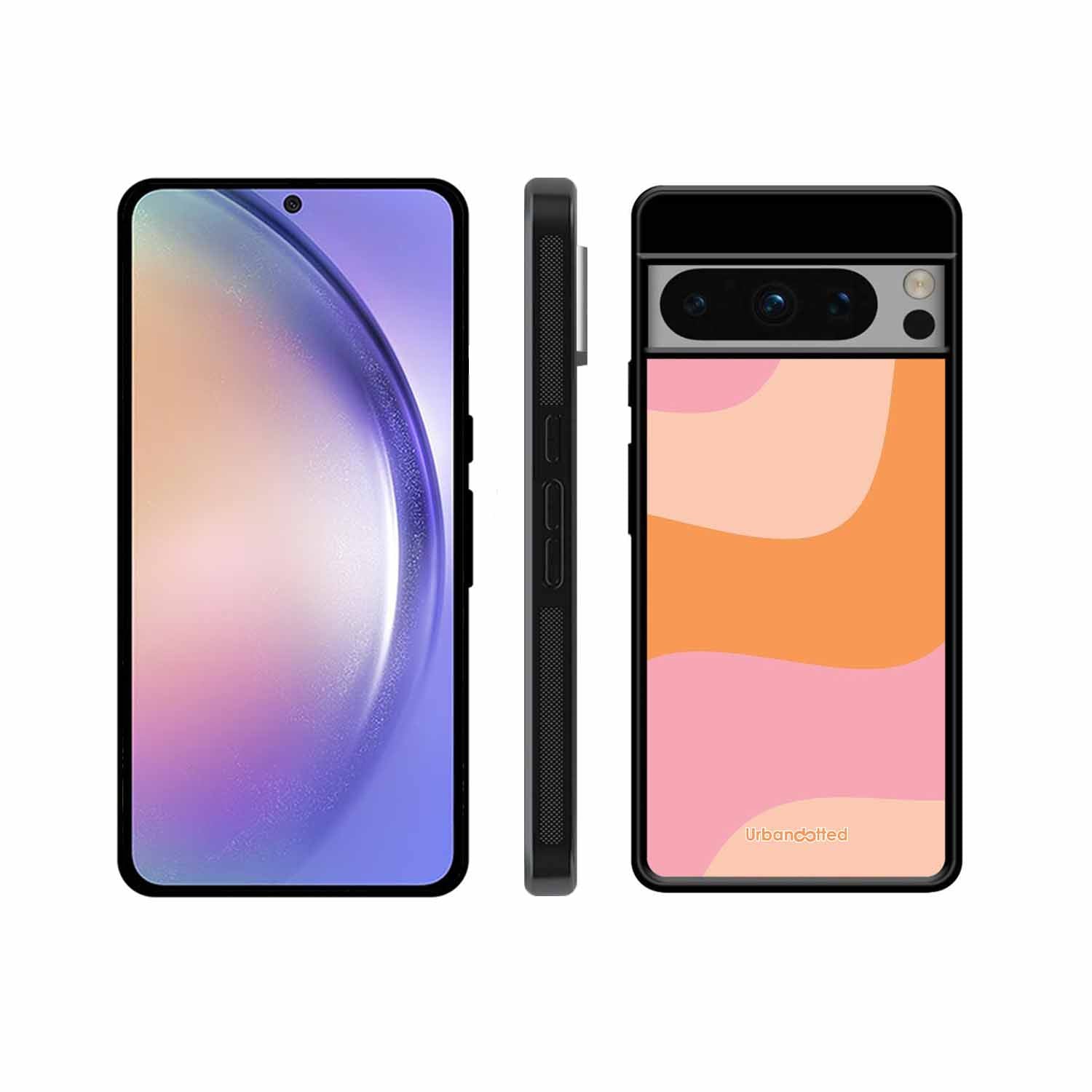 Soft Swirling Stripes Glass Case For Google Pixel 8 Pro