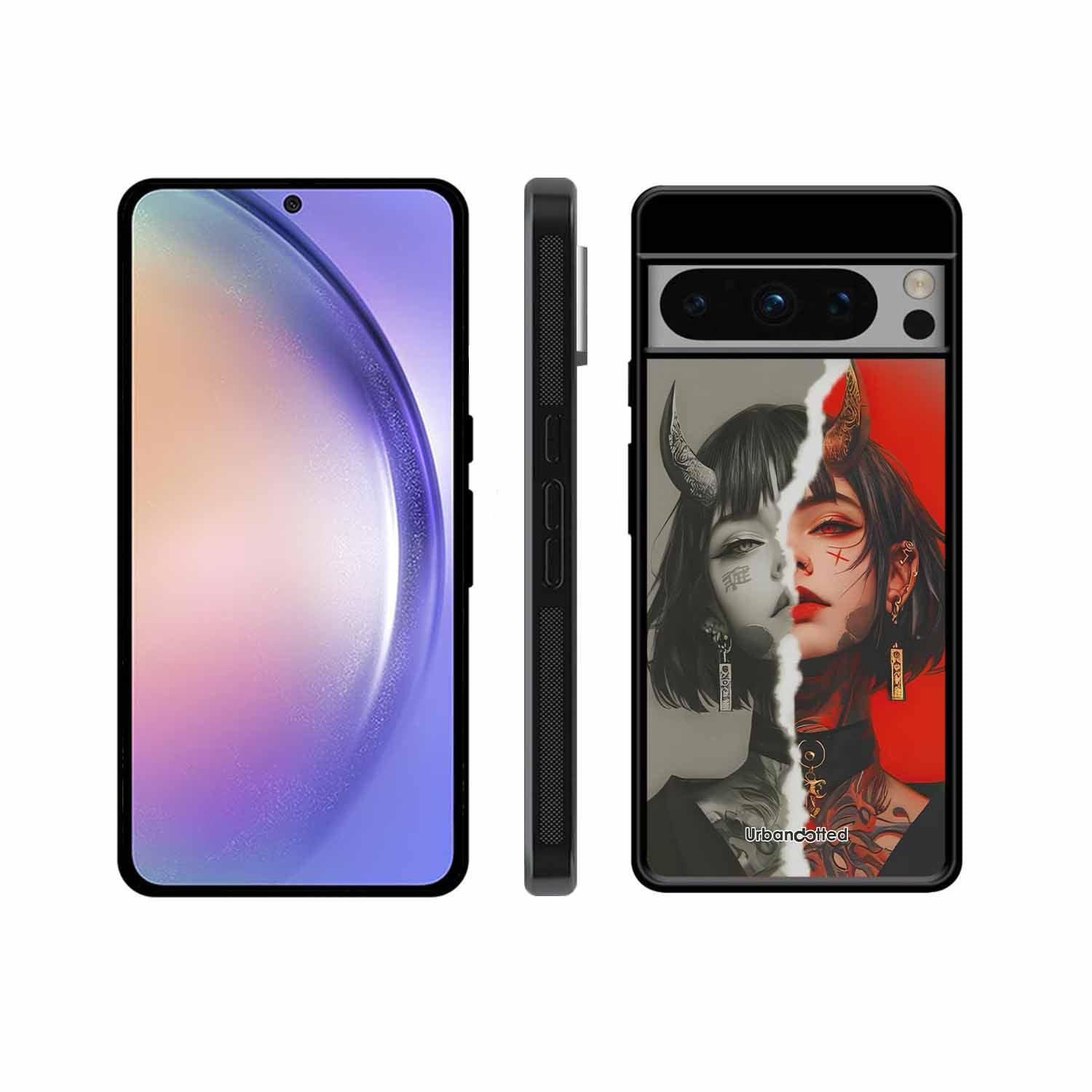 Yin Yang Demon Art Glass Case For Google Pixel 8 Pro