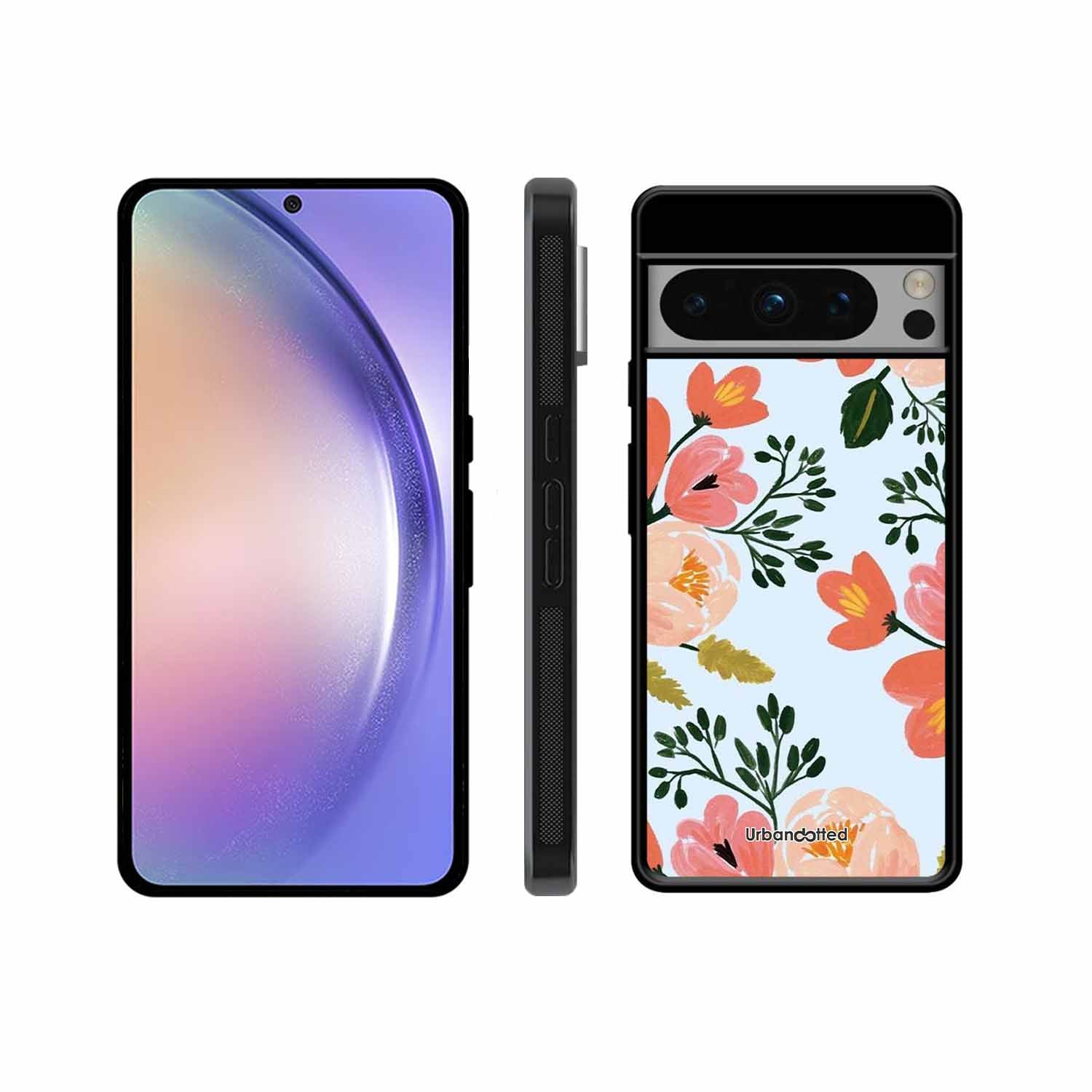 Painted Floral Bouque Glass Case For Google Pixel 8 Pro