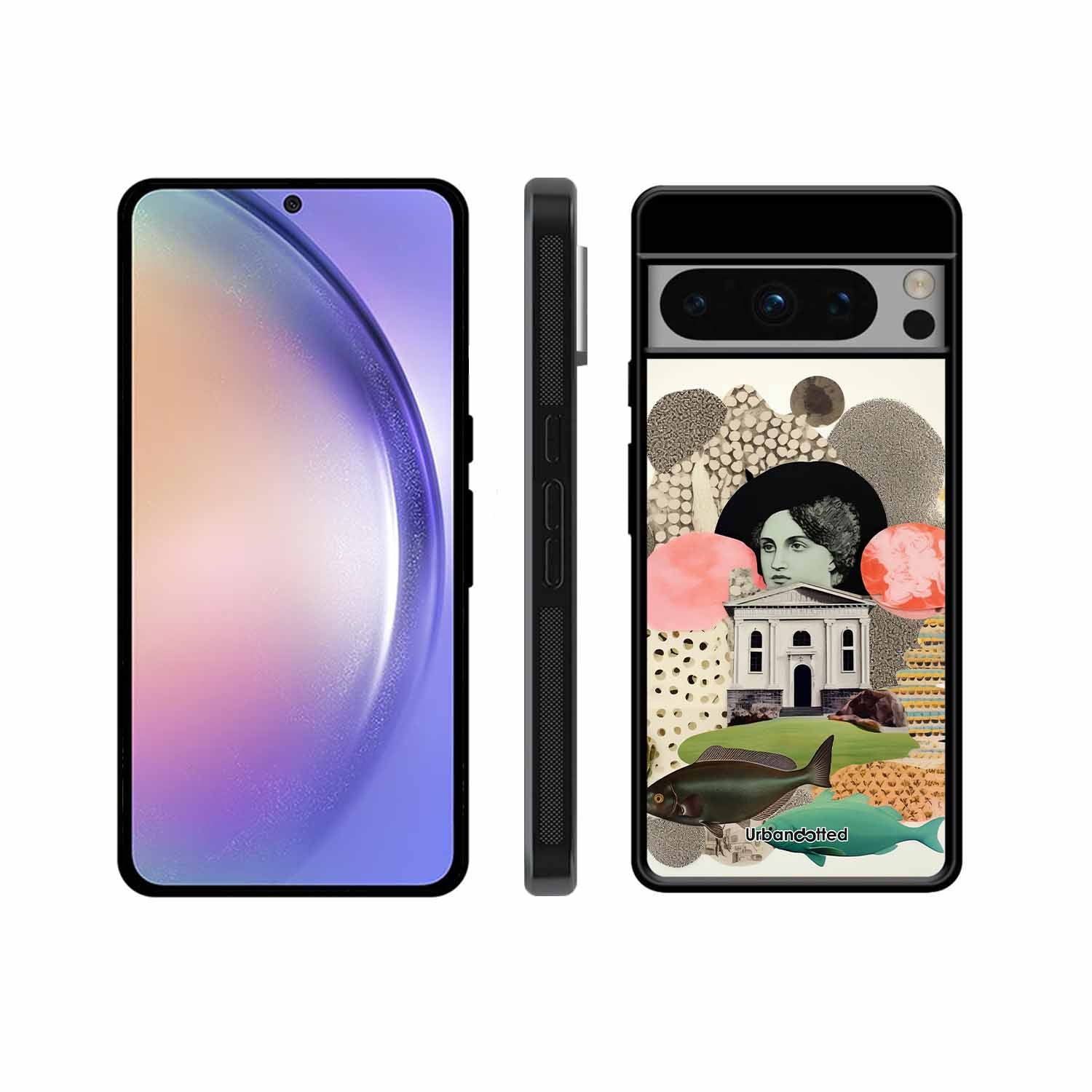 Whimsical Mixed Media Art Glass Case For Google Pixel 8 Pro
