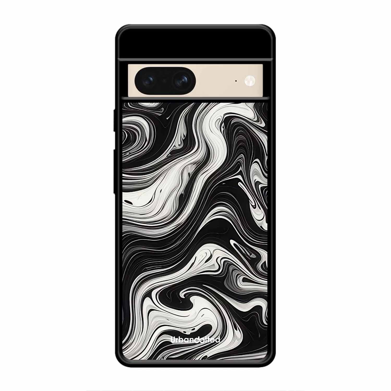 Monochrome Marble Glass Case For Google Pixel 8