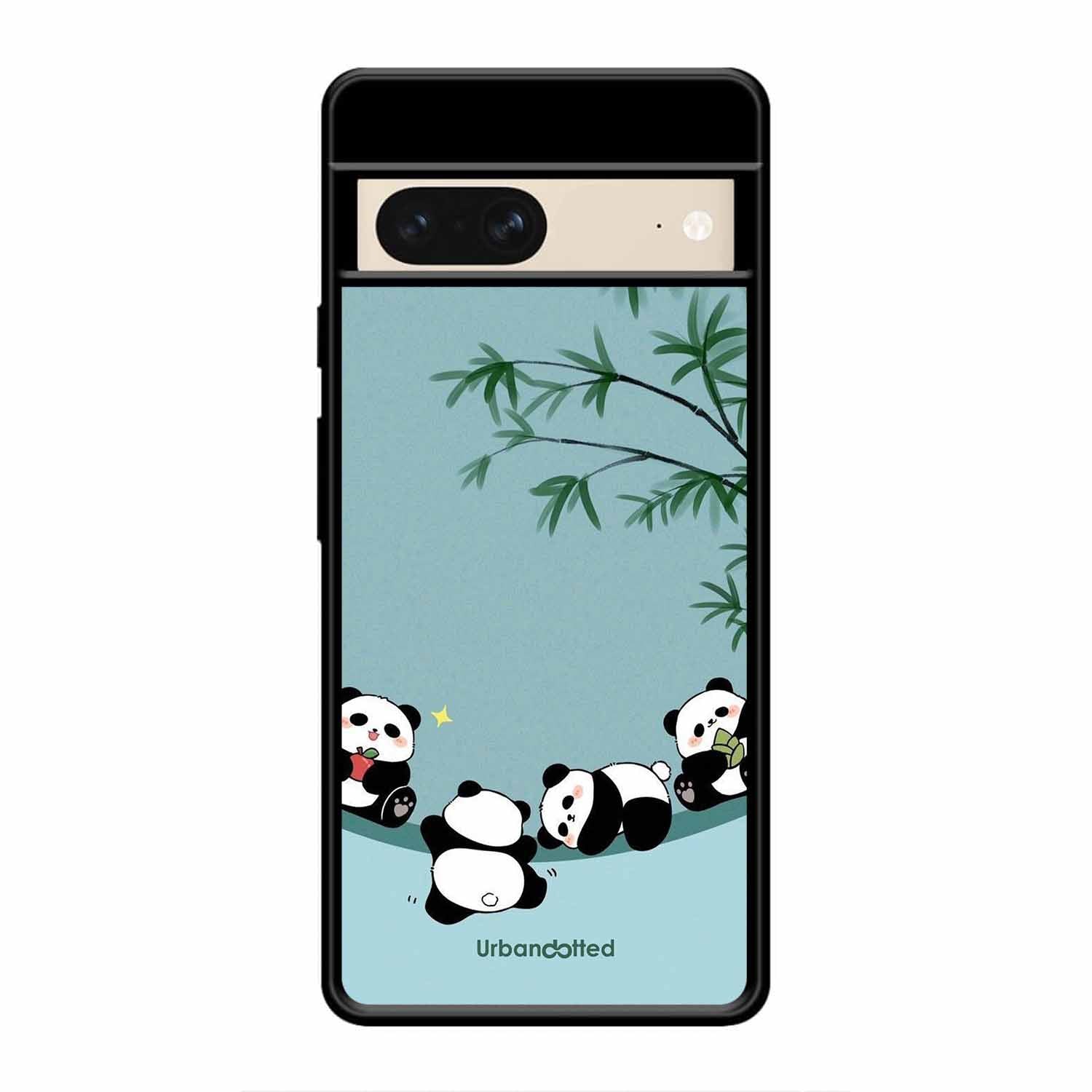 Cute Resting Pandas Glass Case For Google Pixel 8