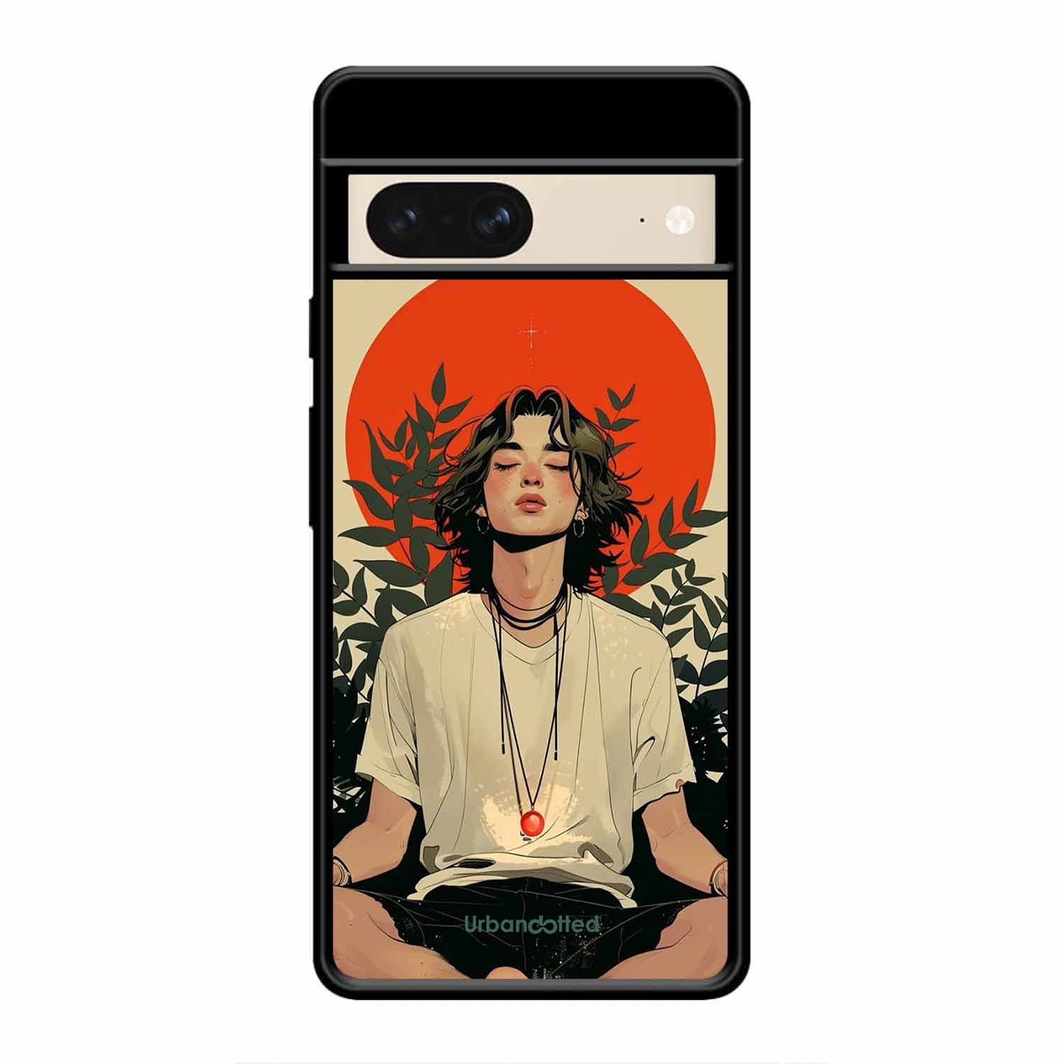 Meditating Figure Glass Case For Google Pixel 8