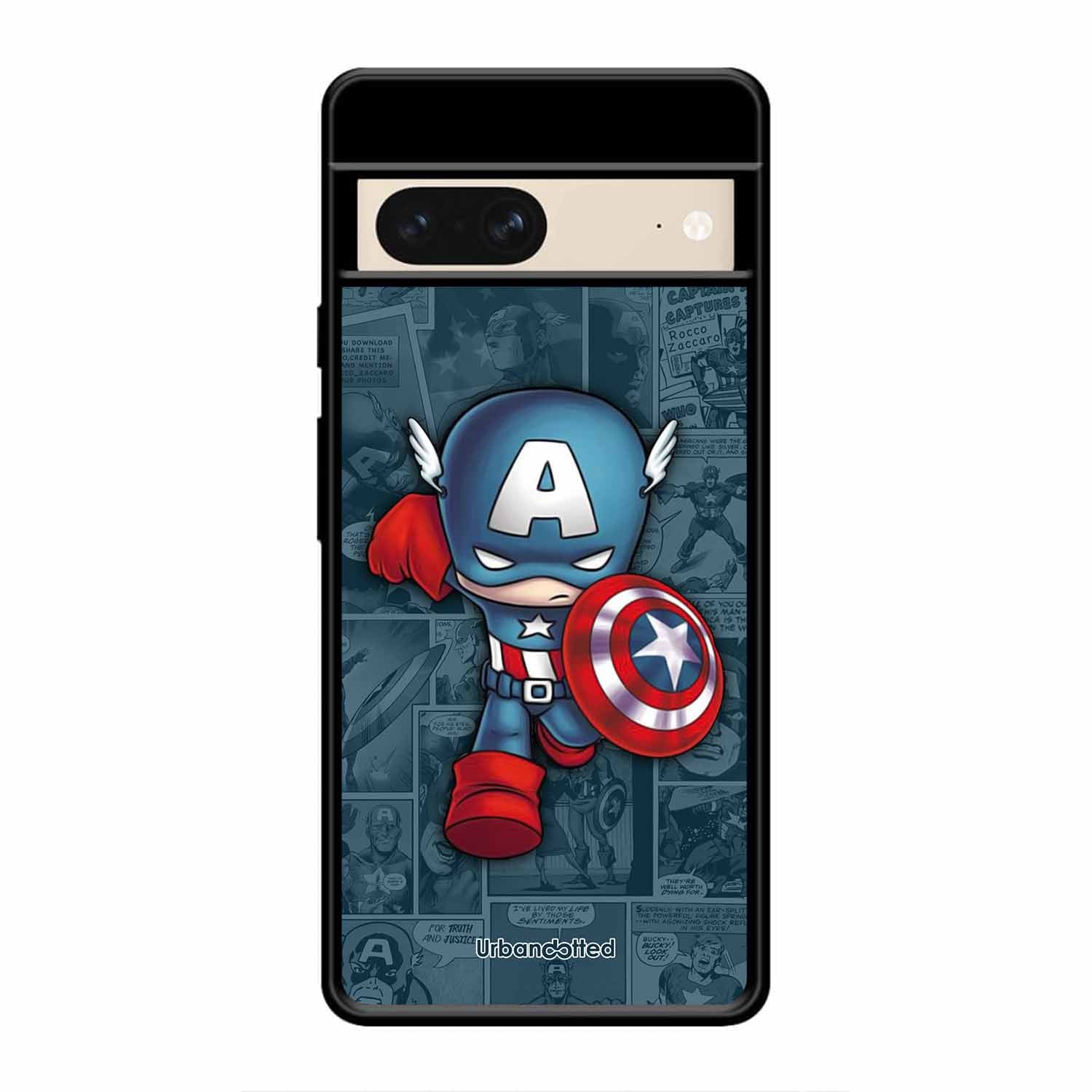Captain America Glass Case For Google Pixel 8