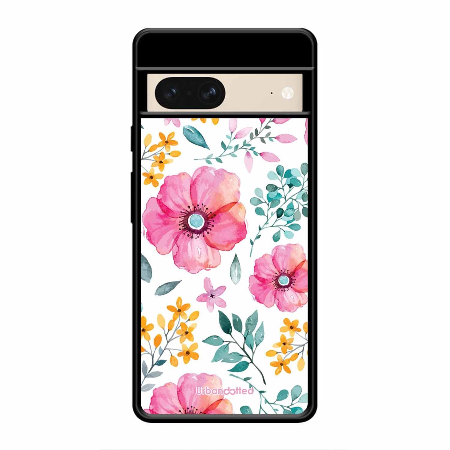 True Blue Wildflower Glass Case For Google Pixel 8