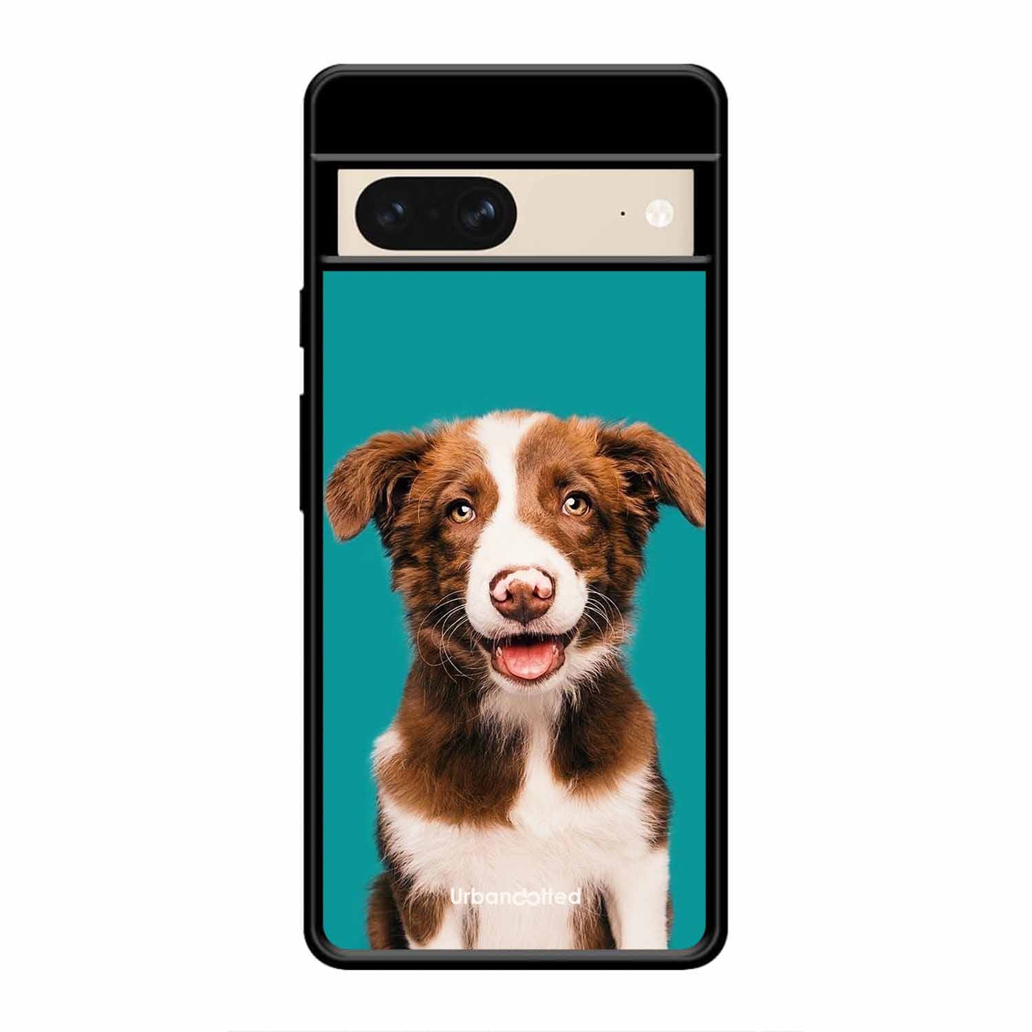 Smiling Dog Portrait Glass Case For Google Pixel 8