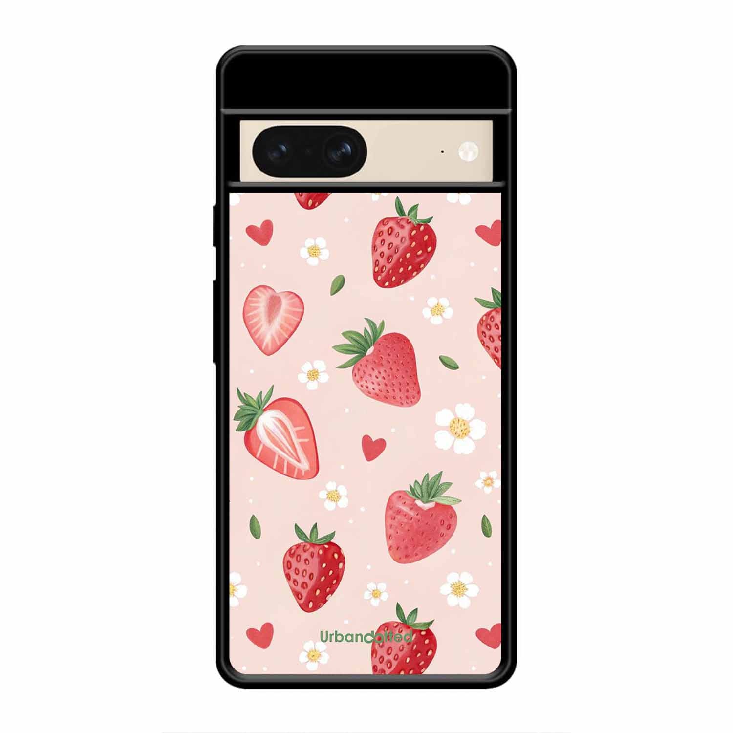 Strawberry Sweetheart Glass Case For Google Pixel 8