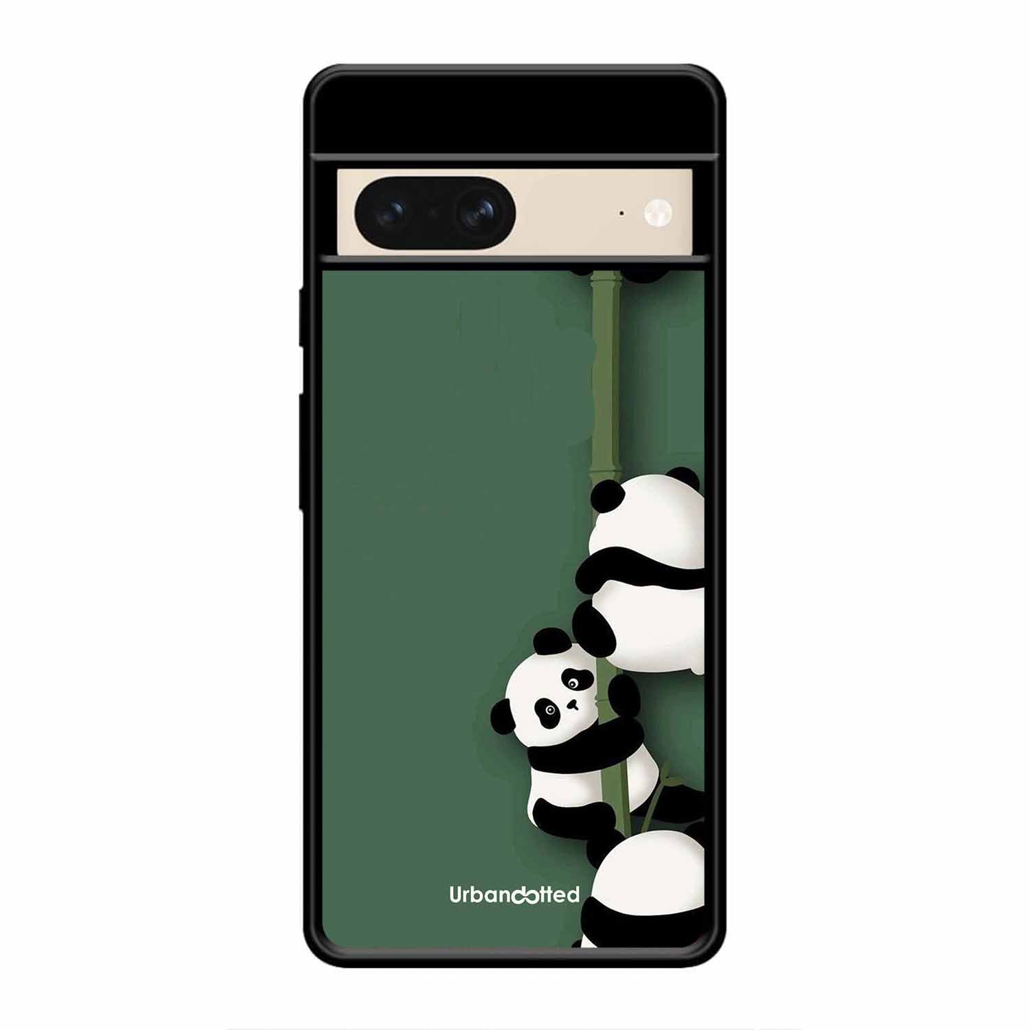 Climbing Pandas Glass Case For Google Pixel 8