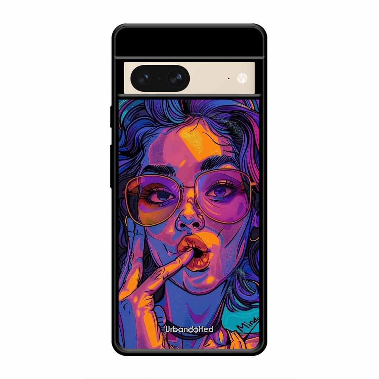 Vibrant Pop Art Girl Glass Case For Google Pixel 8