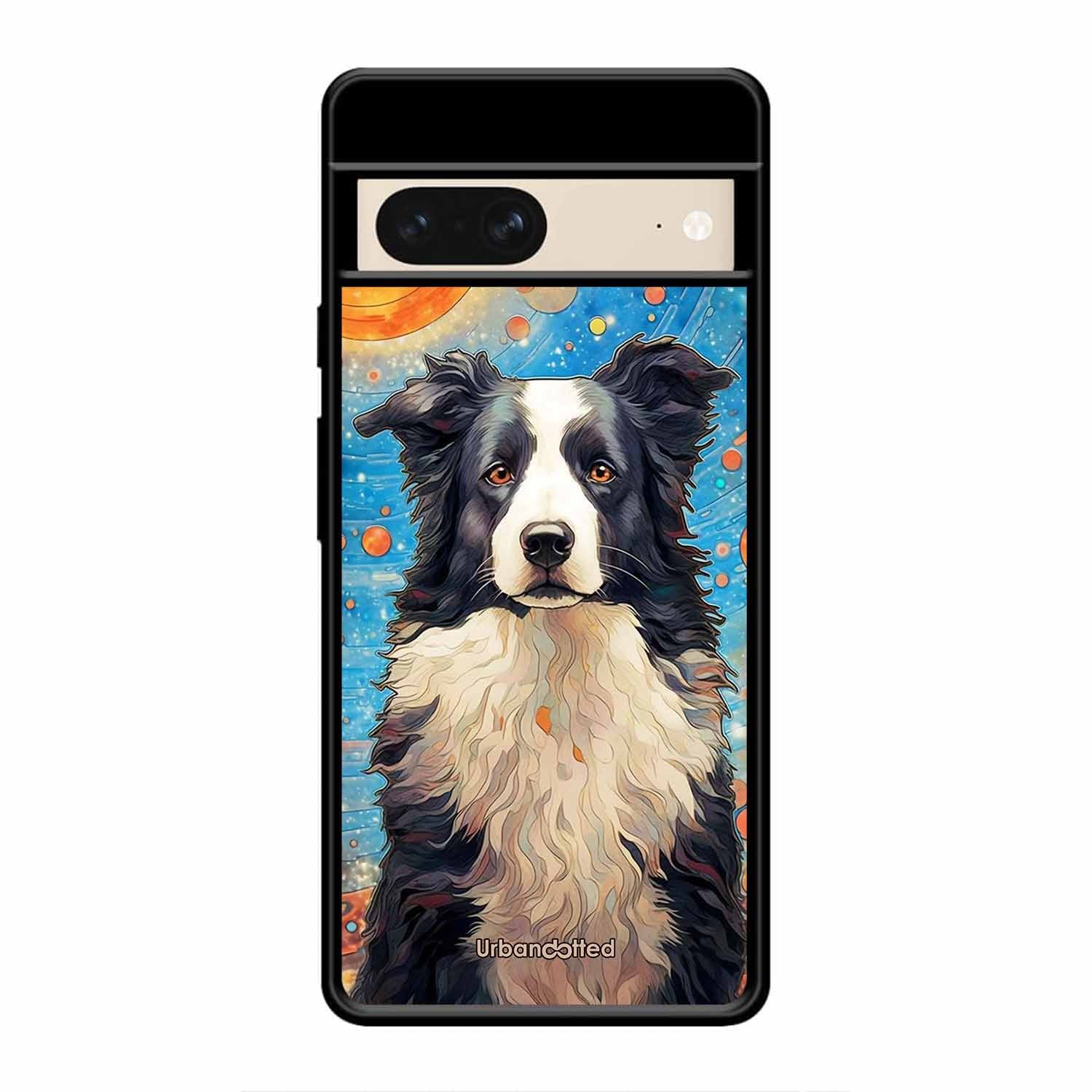 Artistic Dog Illustration Glass Case For Google Pixel 8