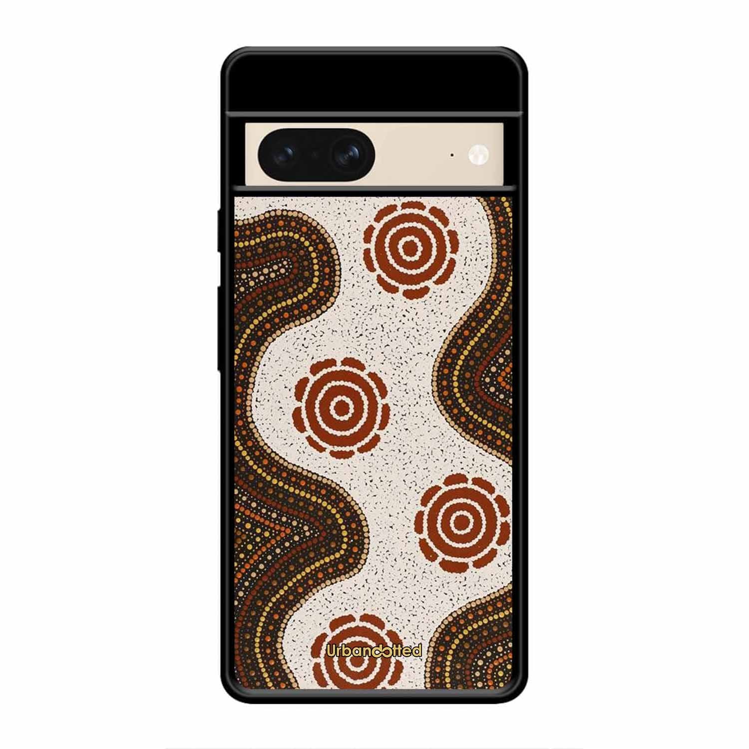 Aboriginal Dot Art Flow Glass Case For Google Pixel 8