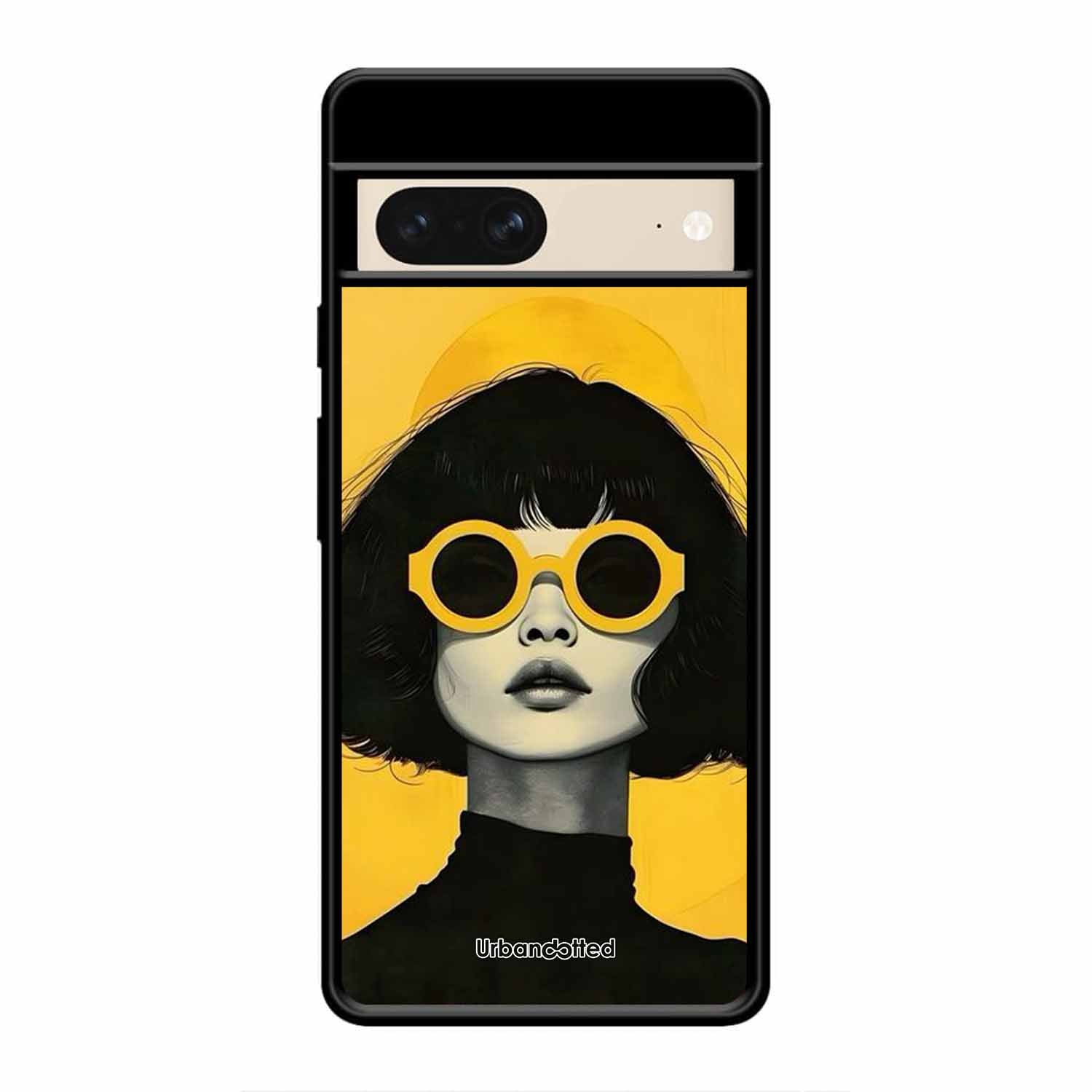 Retro Sunglasses Portrait Glass Case For Google Pixel 8