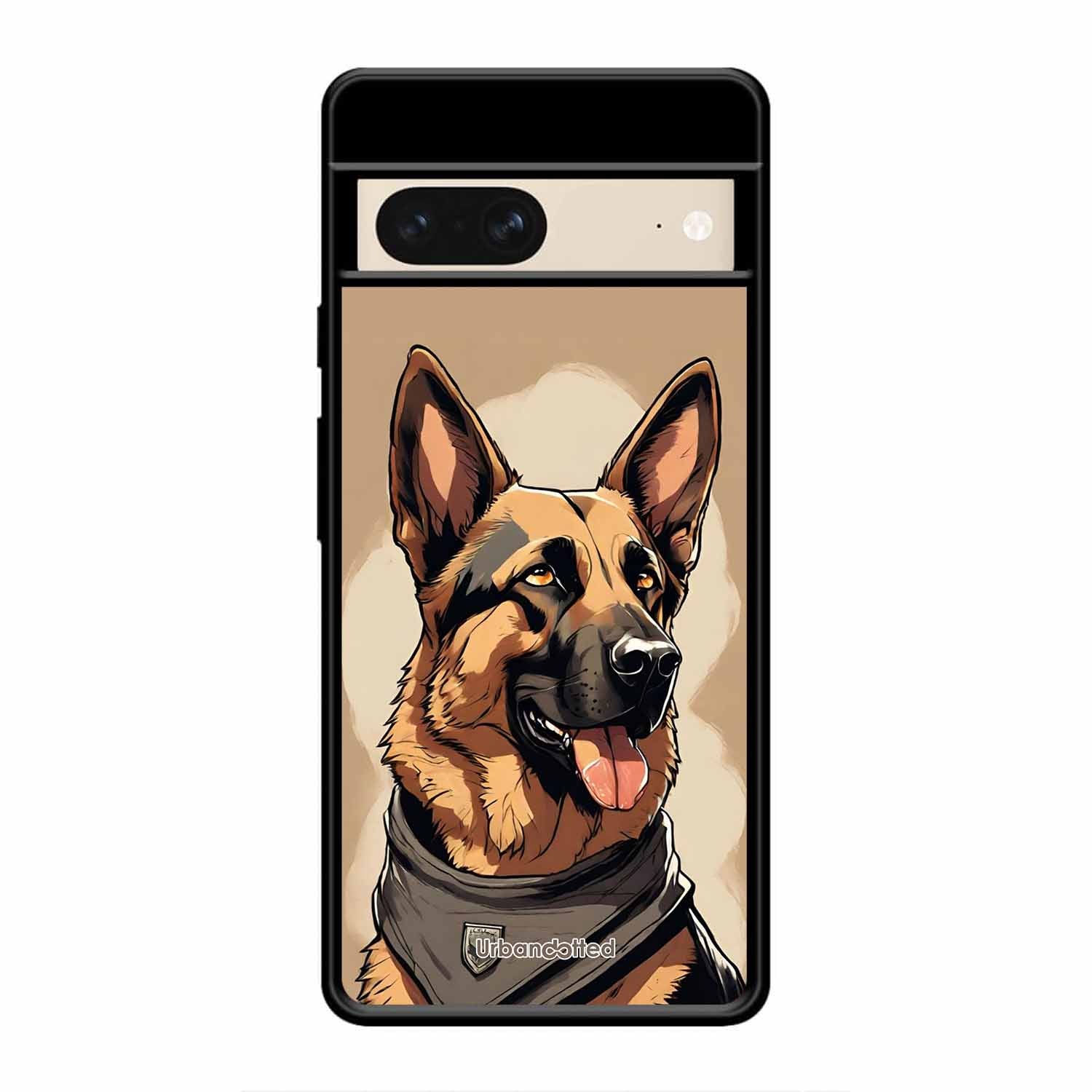 German Shepherd Portrait Glass Case For Google Pixel 8