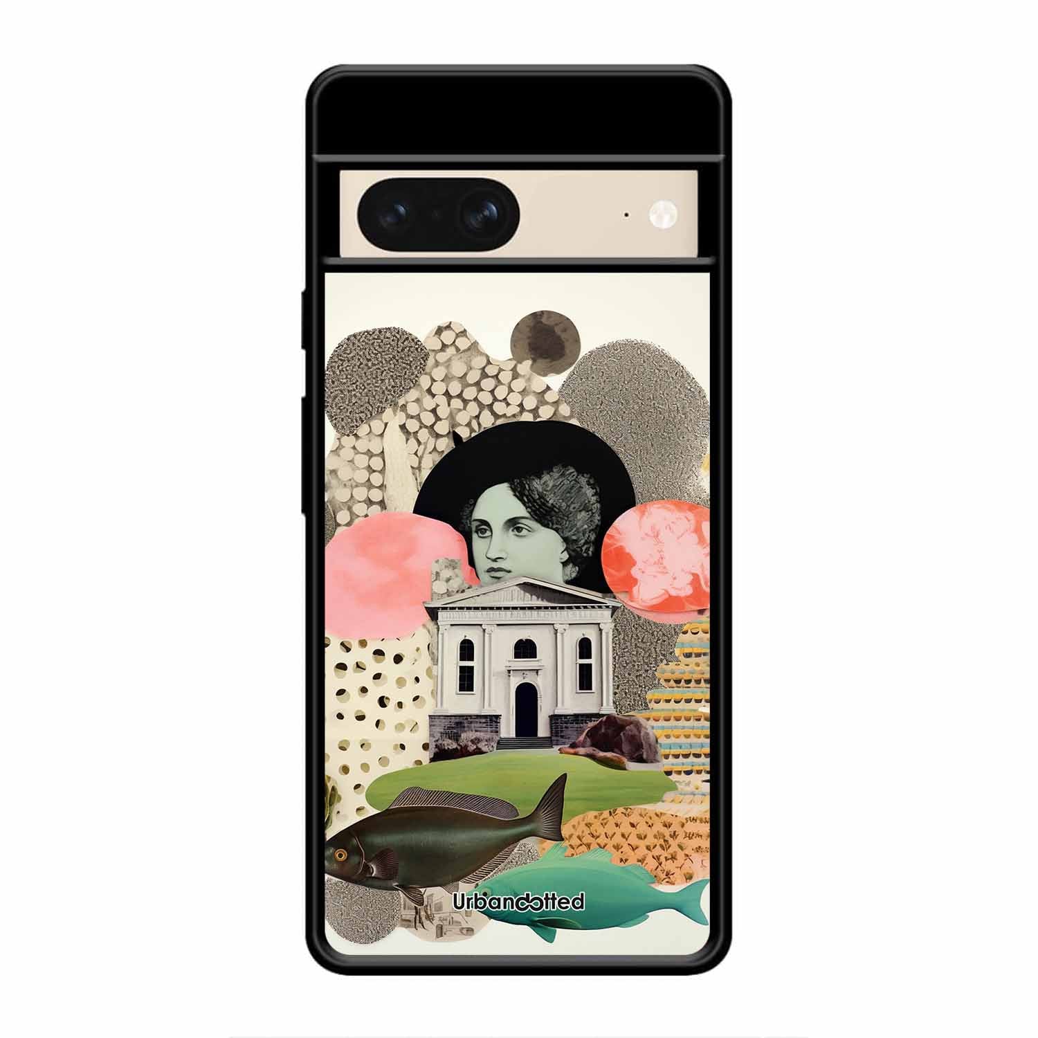 Whimsical Mixed Media Art Glass Case For Google Pixel 8