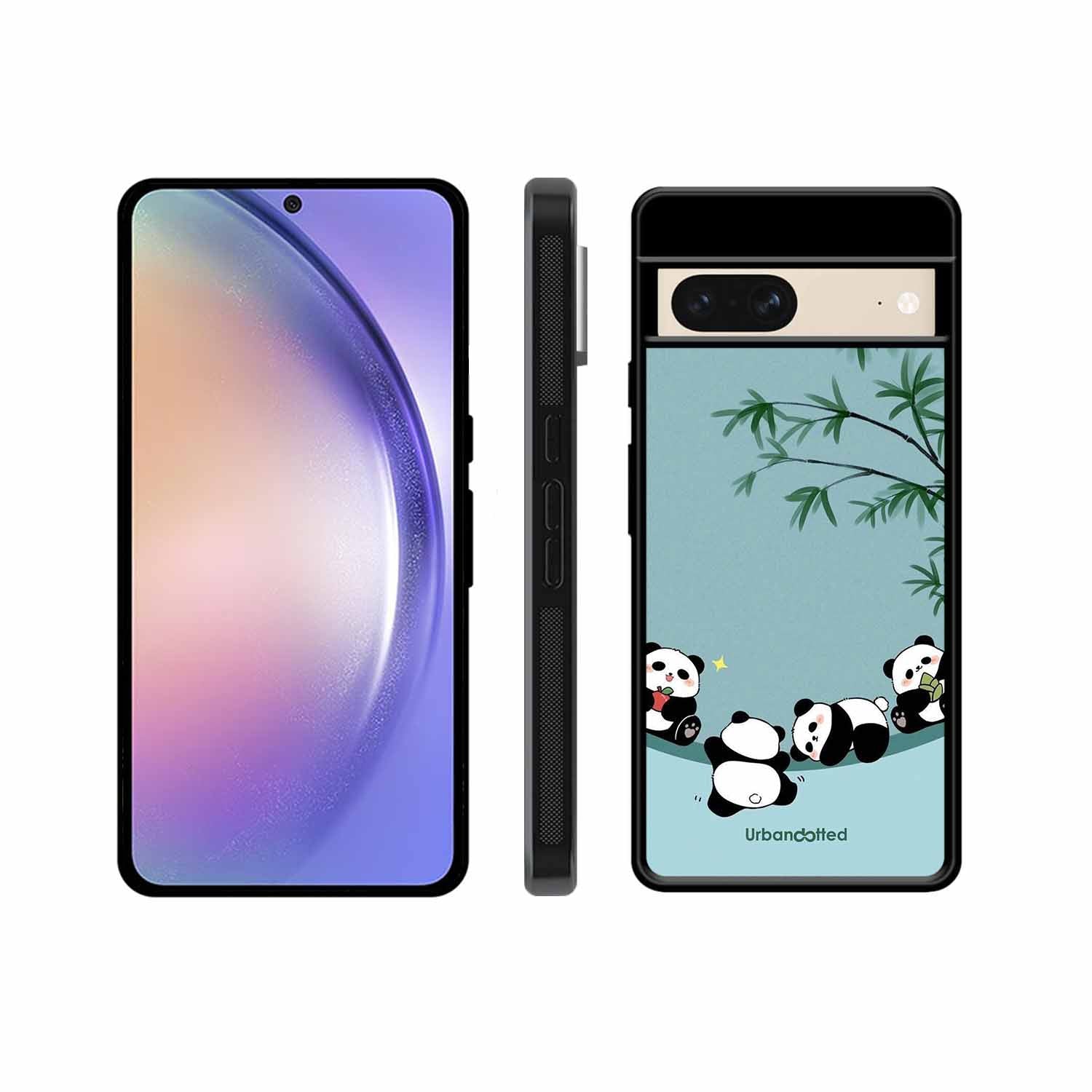 Cute Resting Pandas Glass Case For Google Pixel 8