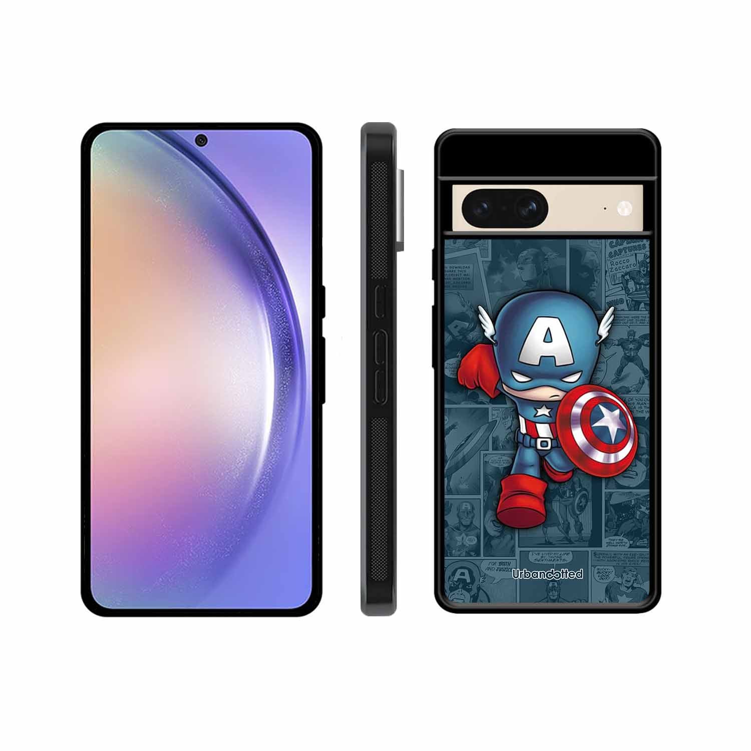 Captain America Glass Case For Google Pixel 8