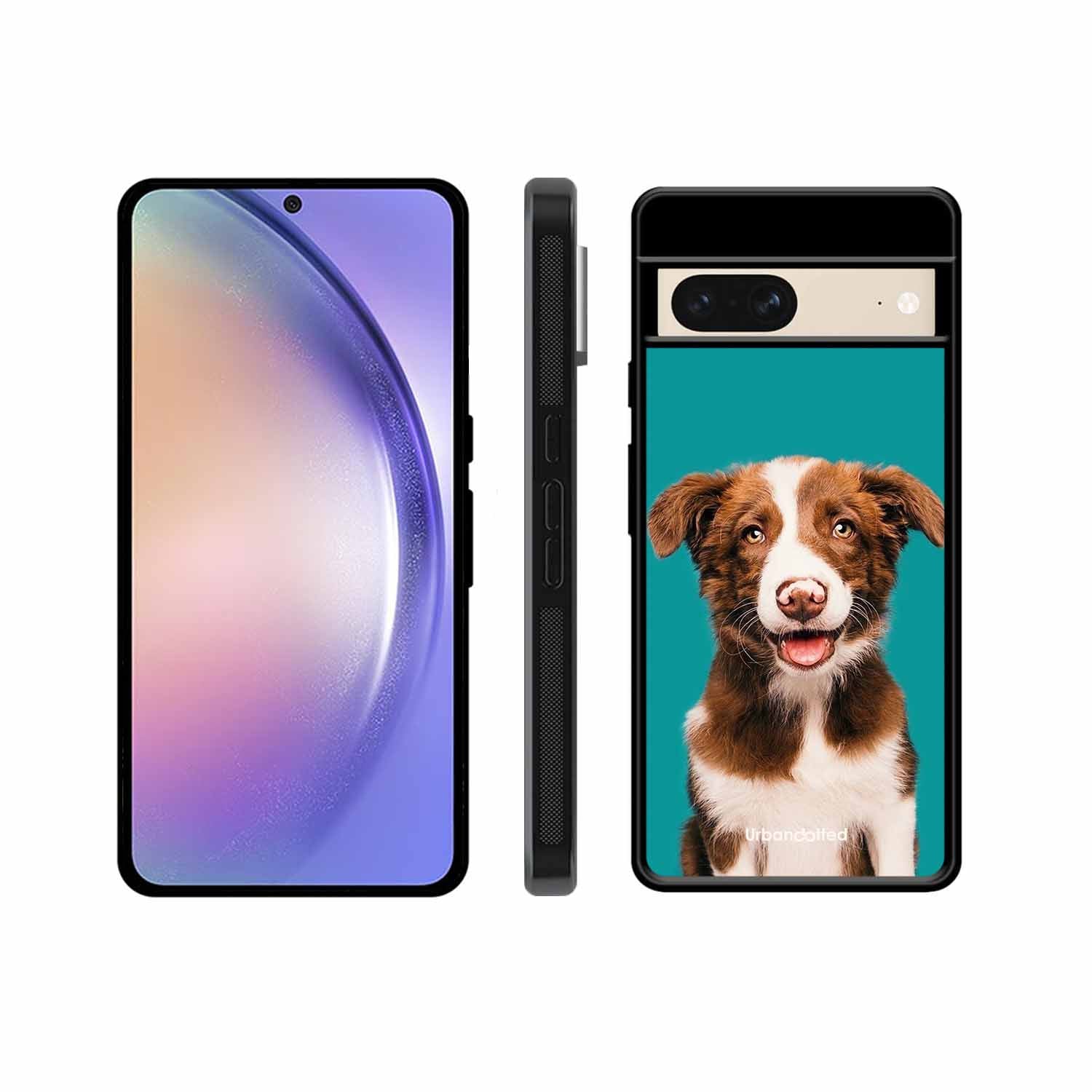 Smiling Dog Portrait Glass Case For Google Pixel 8