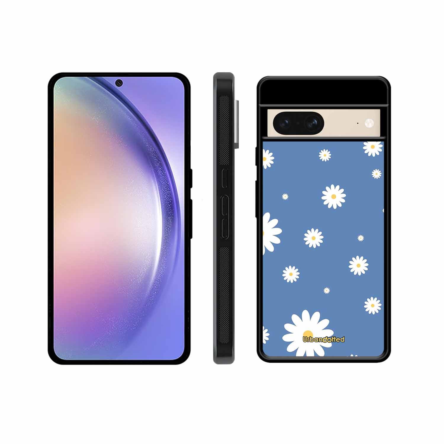 Blue Daisy Meadow Glass Case For Google Pixel 8