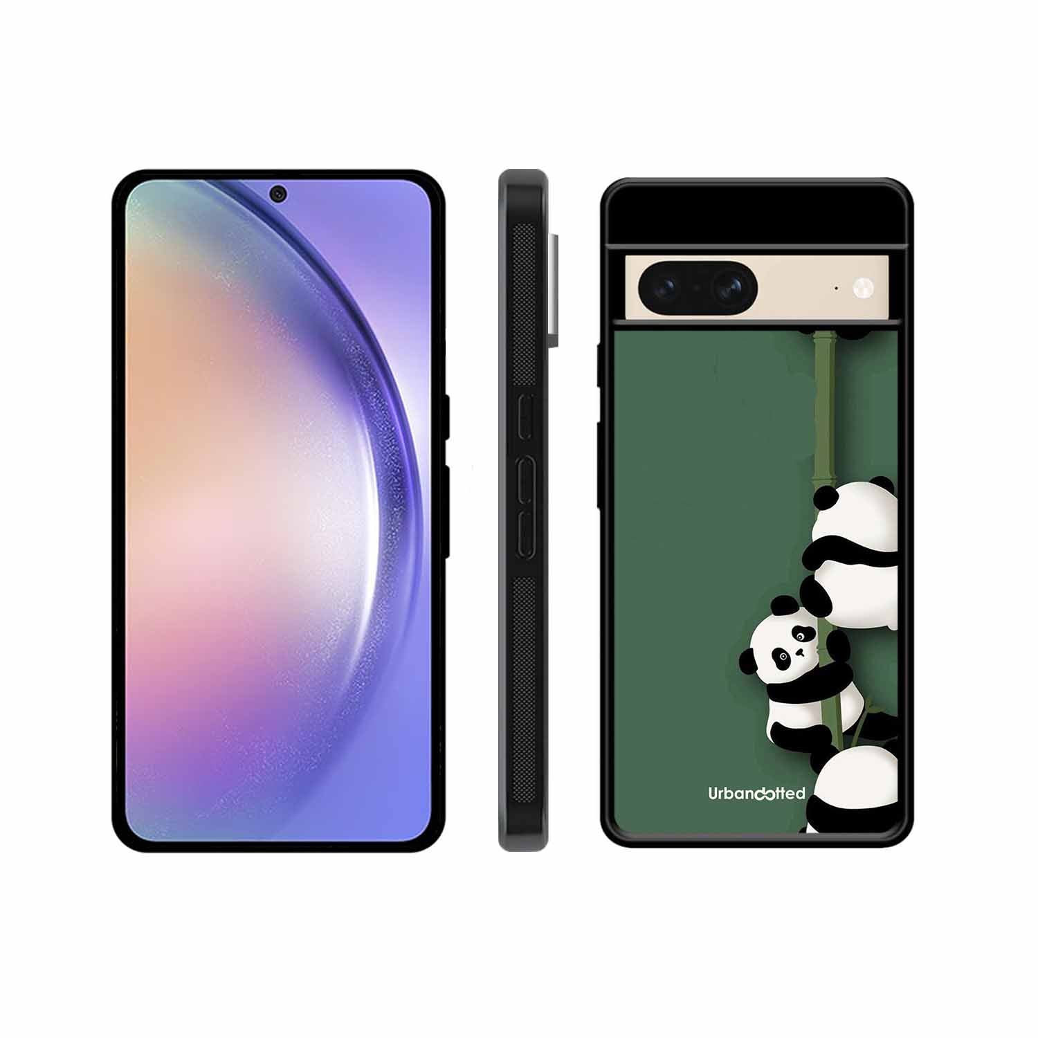 Climbing Pandas Glass Case For Google Pixel 8