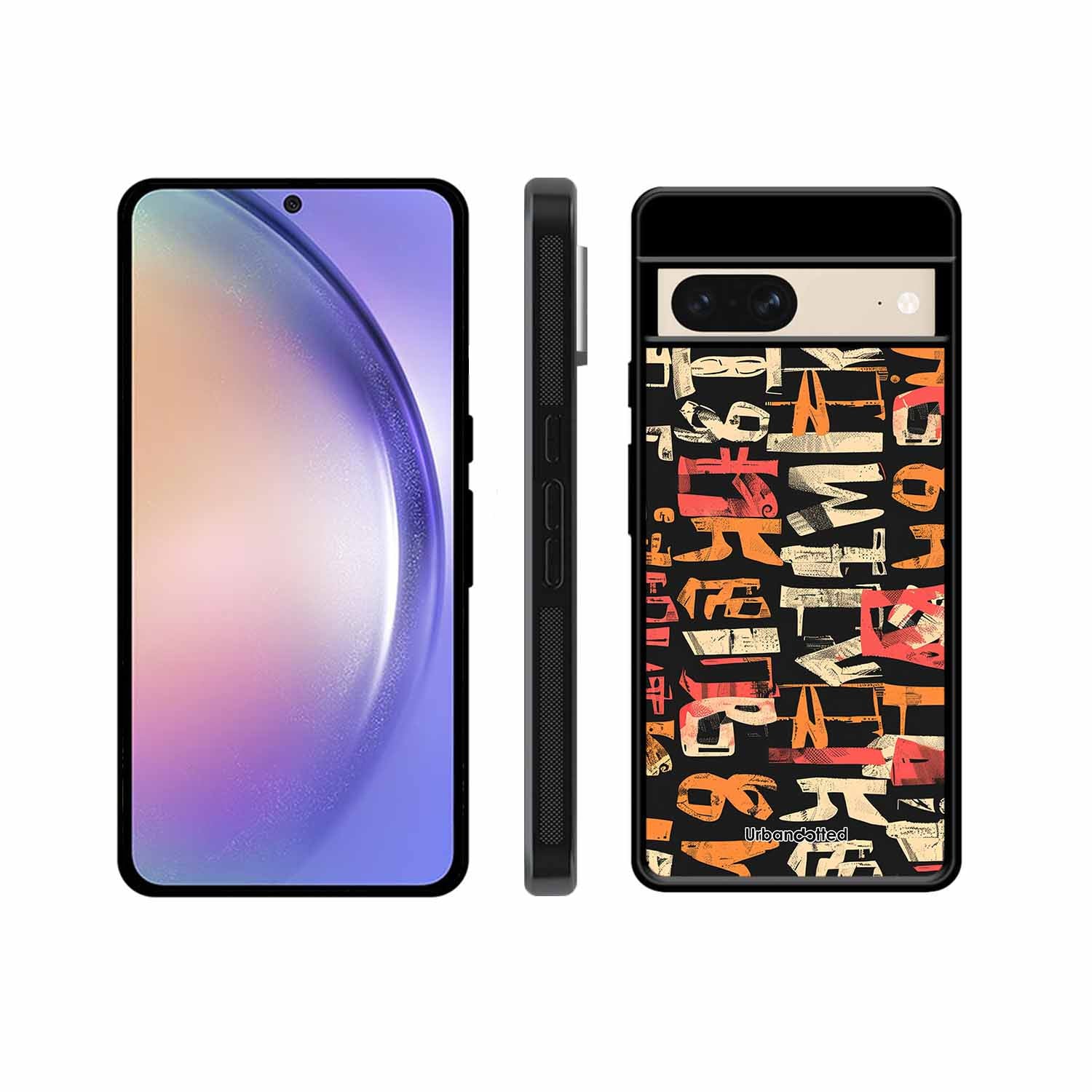 Mixed Typography Design Glass Case For Google Pixel 8