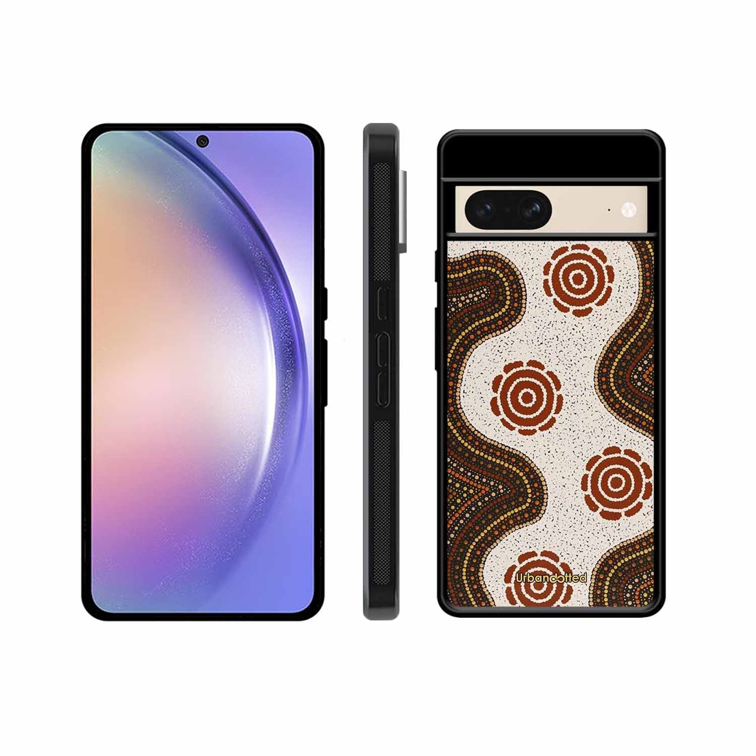 Aboriginal Dot Art Flow Glass Case For Google Pixel 8