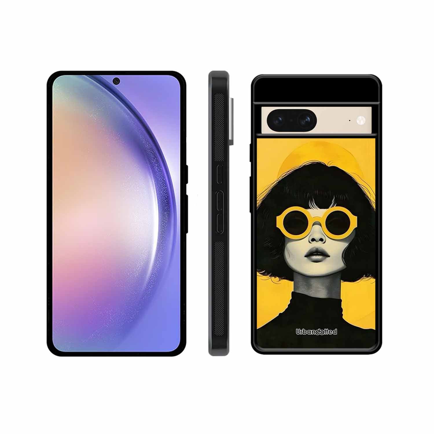 Retro Sunglasses Portrait Glass Case For Google Pixel 8