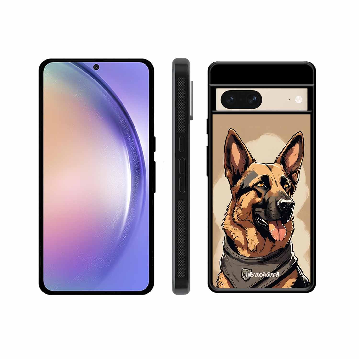 German Shepherd Portrait Glass Case For Google Pixel 8