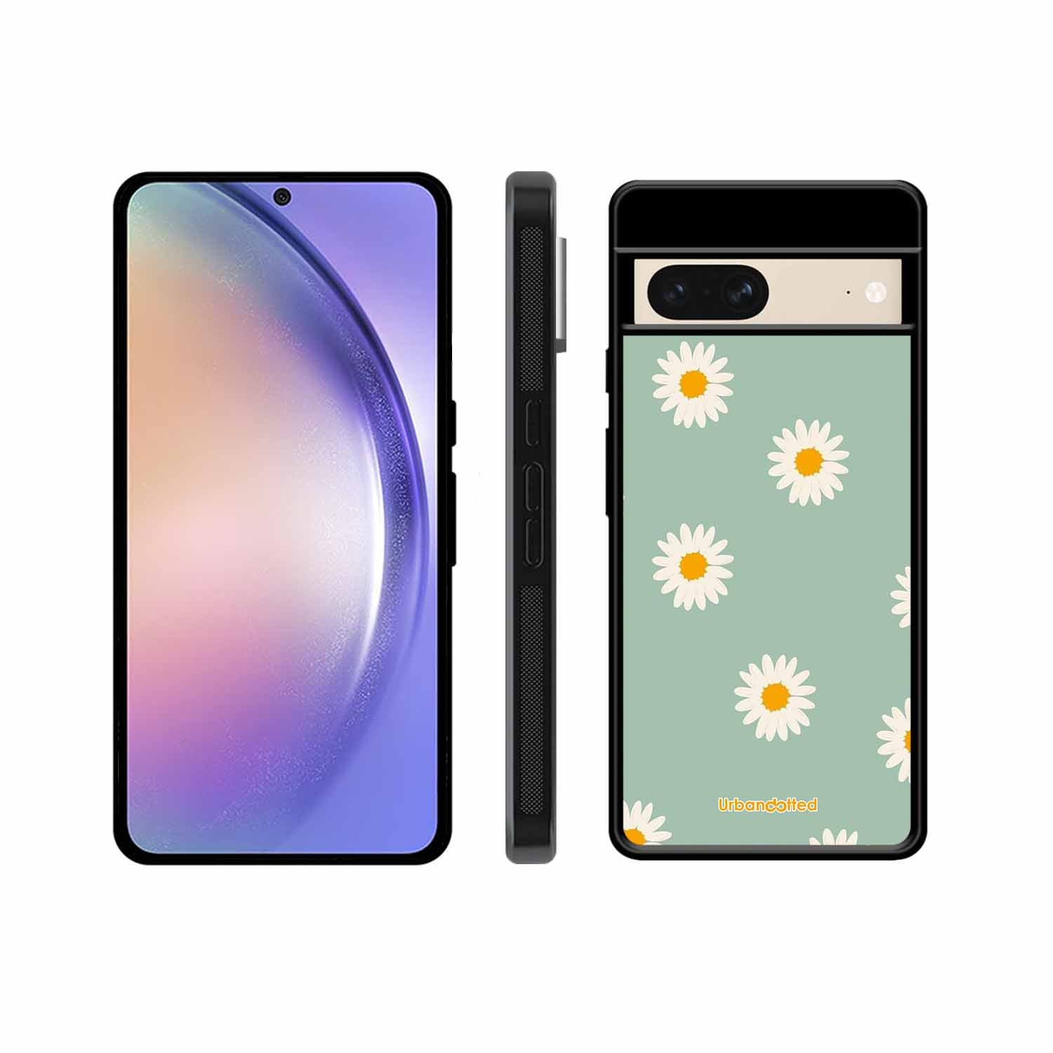 Scattered White Daisies Glass Case For Google Pixel 8