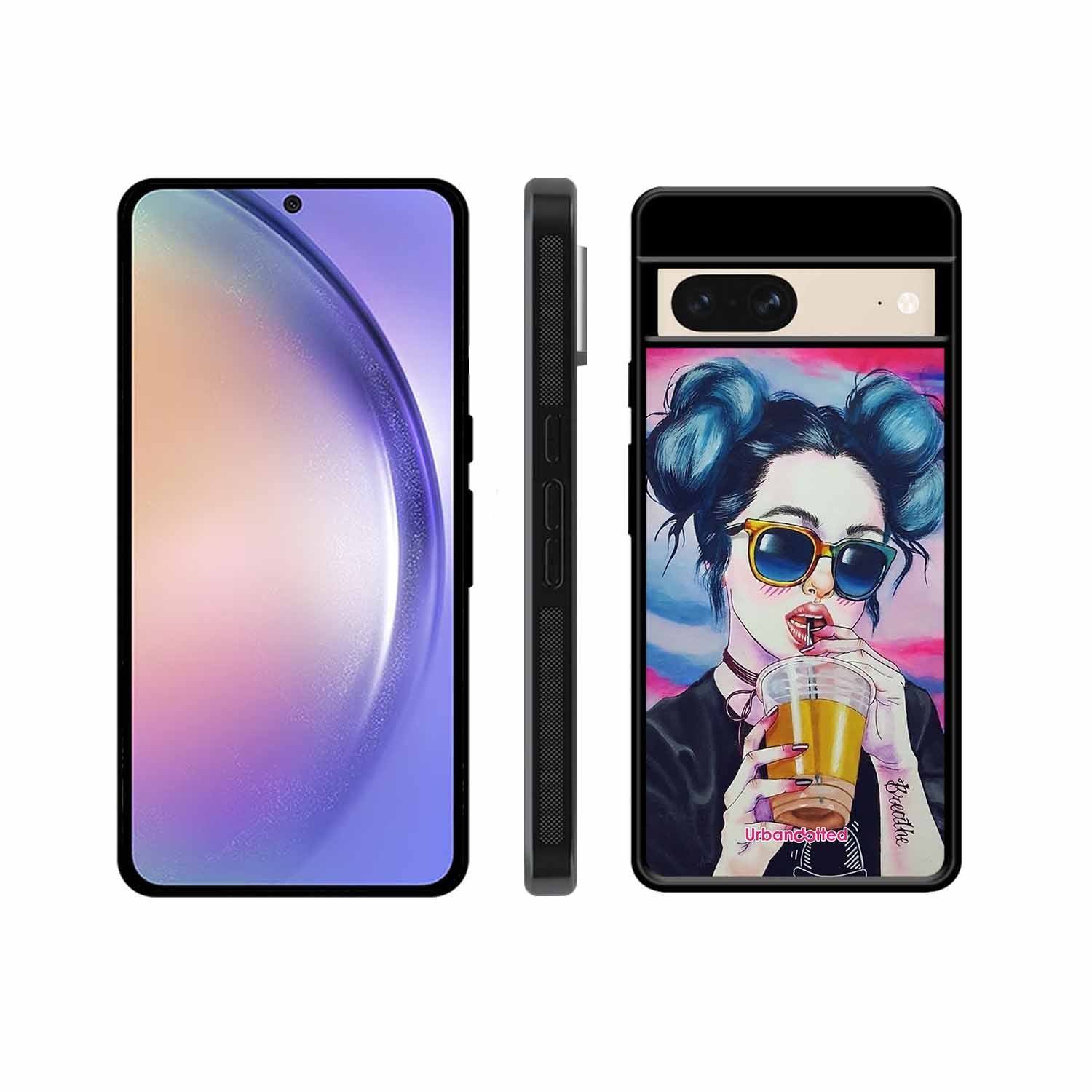 "Breathe" Tattoo Girl Glass Case For Google Pixel 8