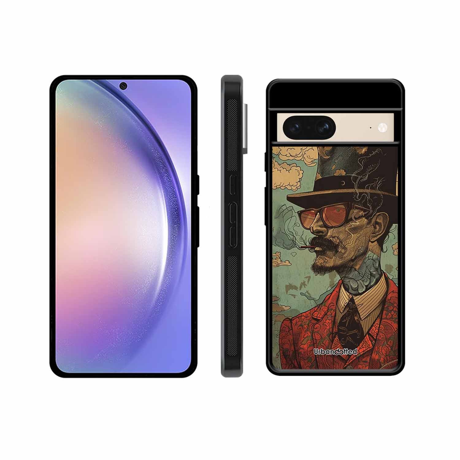 Steampunk Gentleman Smoker Glass Case For Google Pixel 8