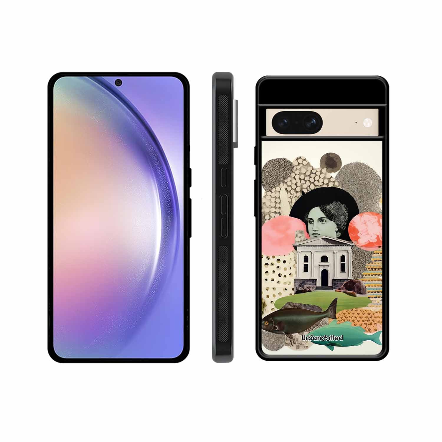Whimsical Mixed Media Art Glass Case For Google Pixel 8