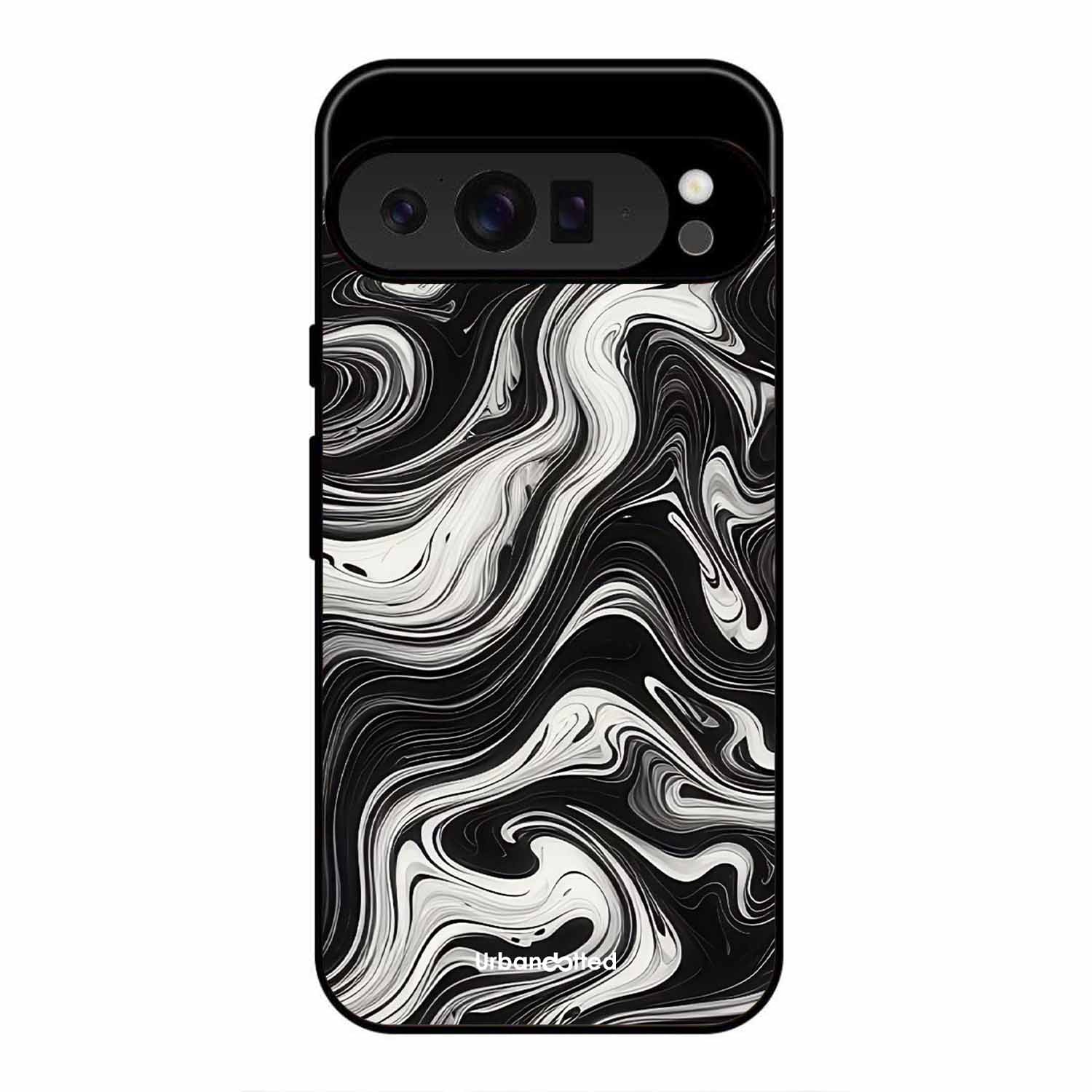 Monochrome Marble Glass Case For Google Pixel 9 Pro