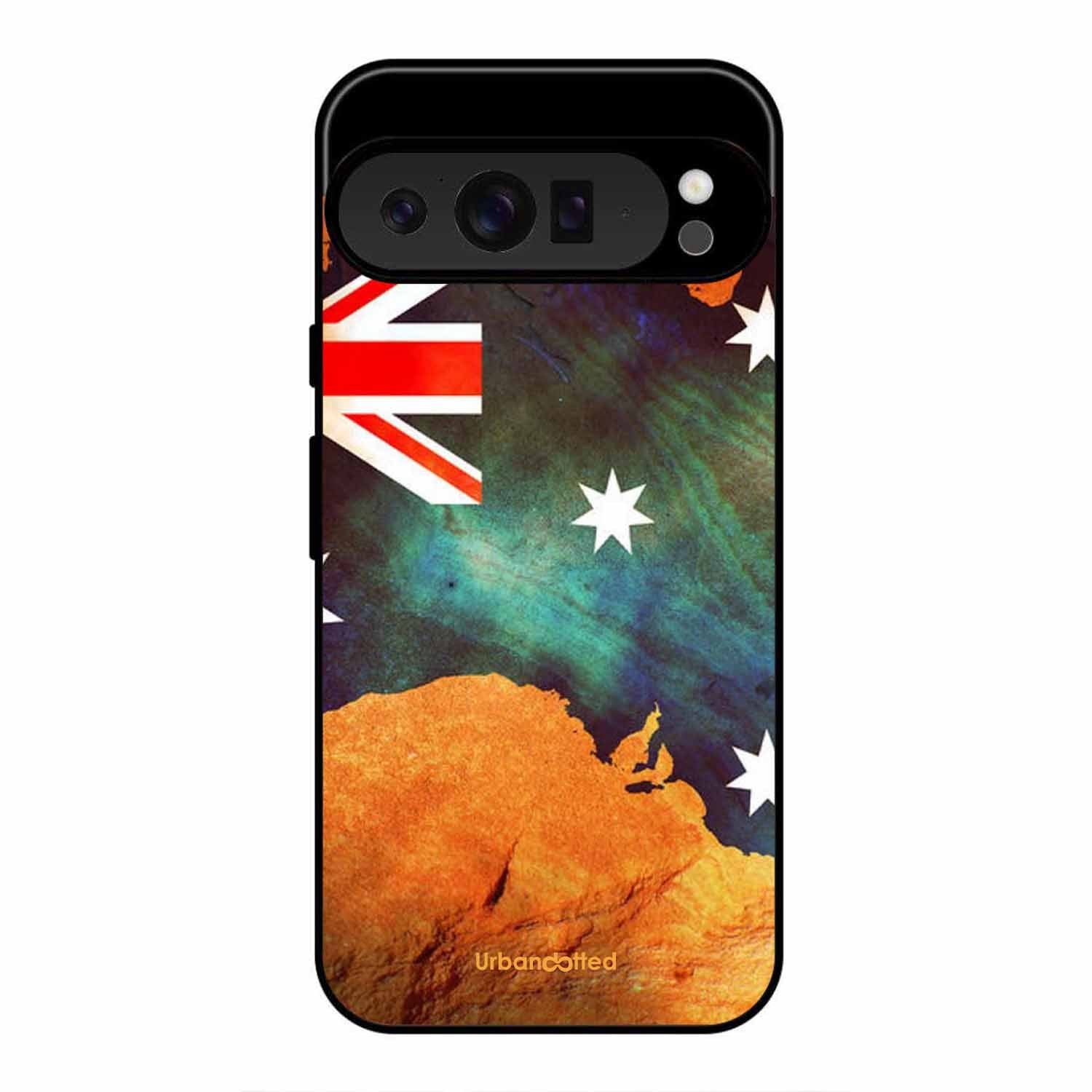 Australian Flag Map Glass Case For Google Pixel 9 Pro