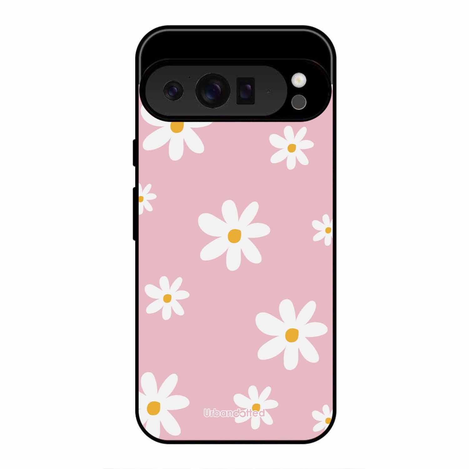Pink Daisy Delight Glass Case For Google Pixel 9 Pro XL