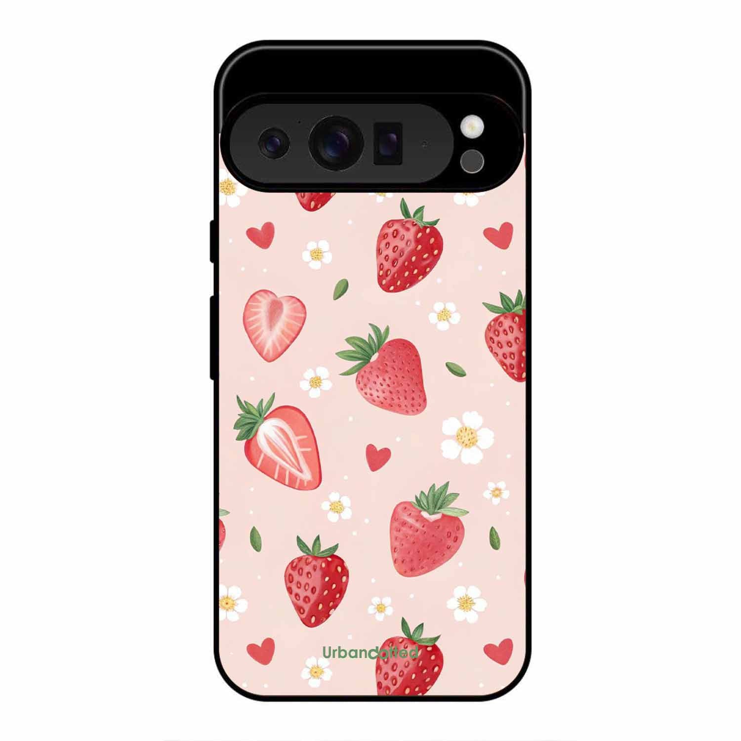 Strawberry Sweetheart Glass Case For Google Pixel 9 Pro