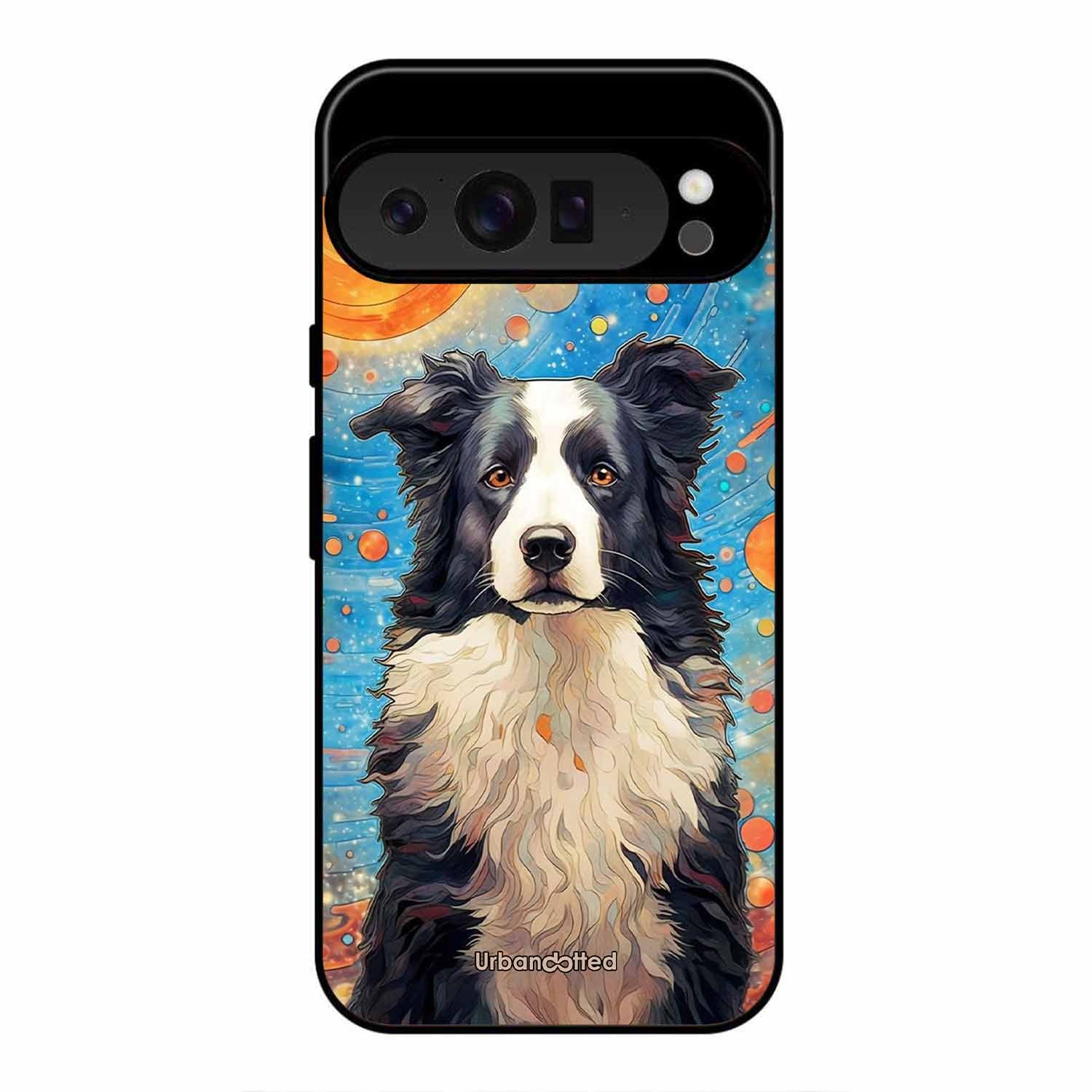 Artistic Dog Illustration Glass Case For Google Pixel 9 Pro