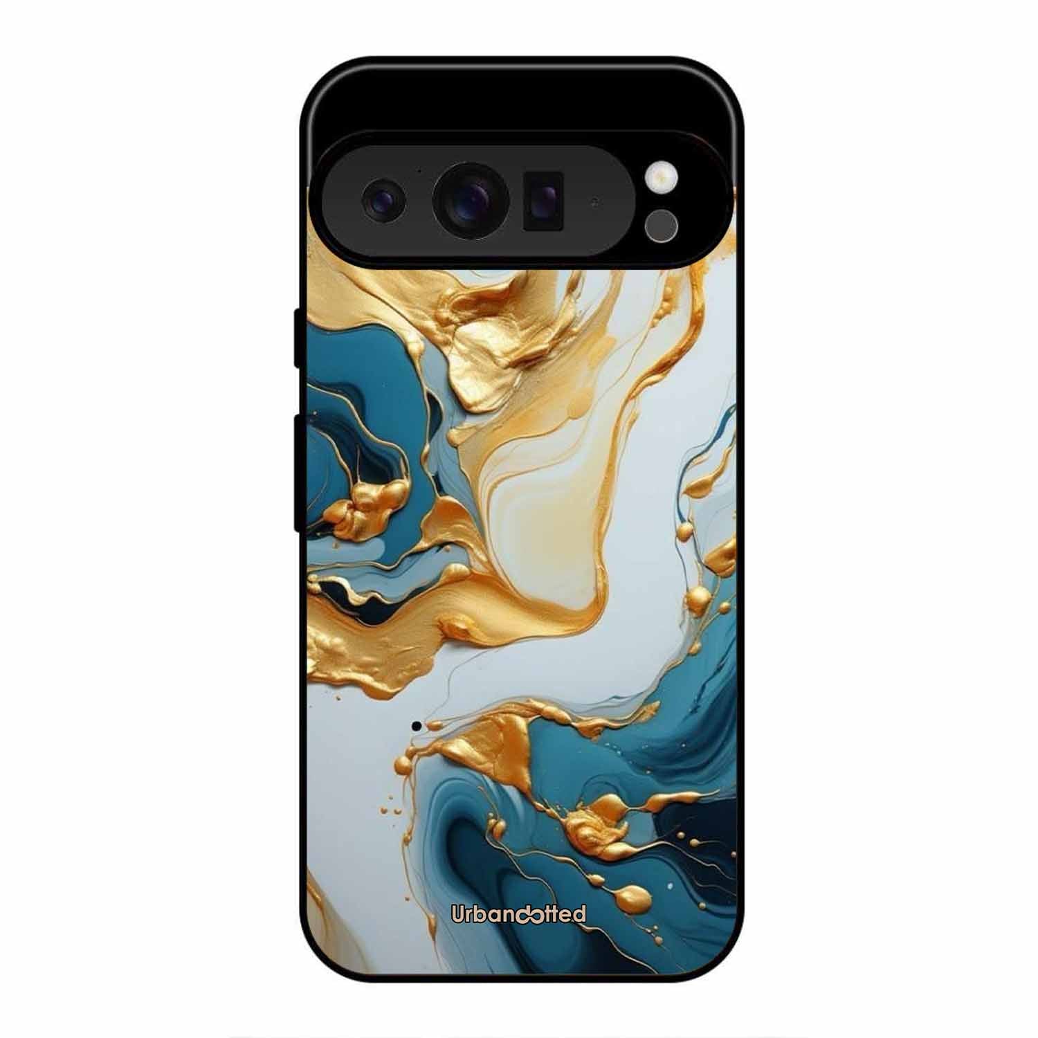 Luxurious Marble Effect Glass Case For Google Pixel 9 Pro
