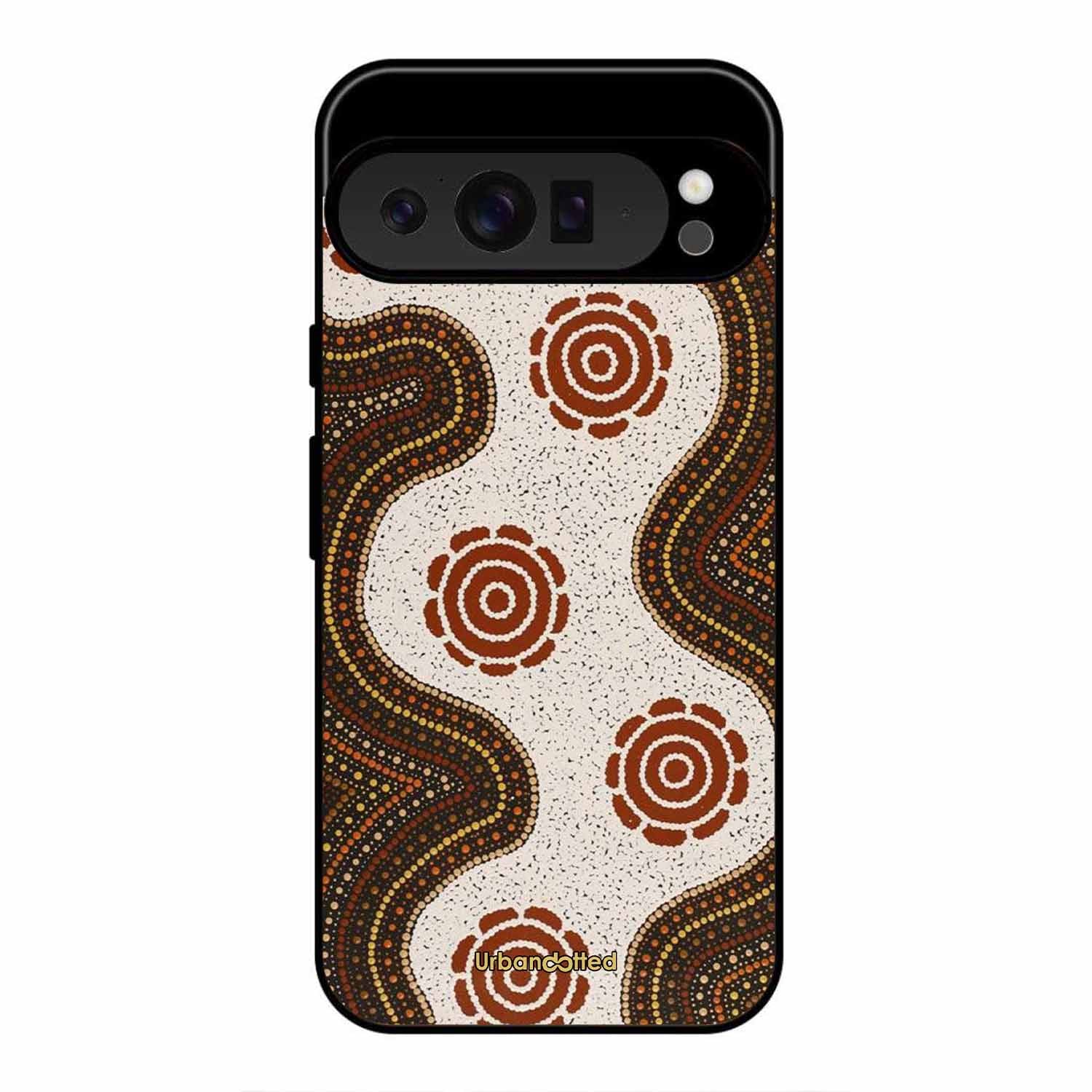 Aboriginal Dot Art Flow Glass Case For Google Pixel 9 Pro