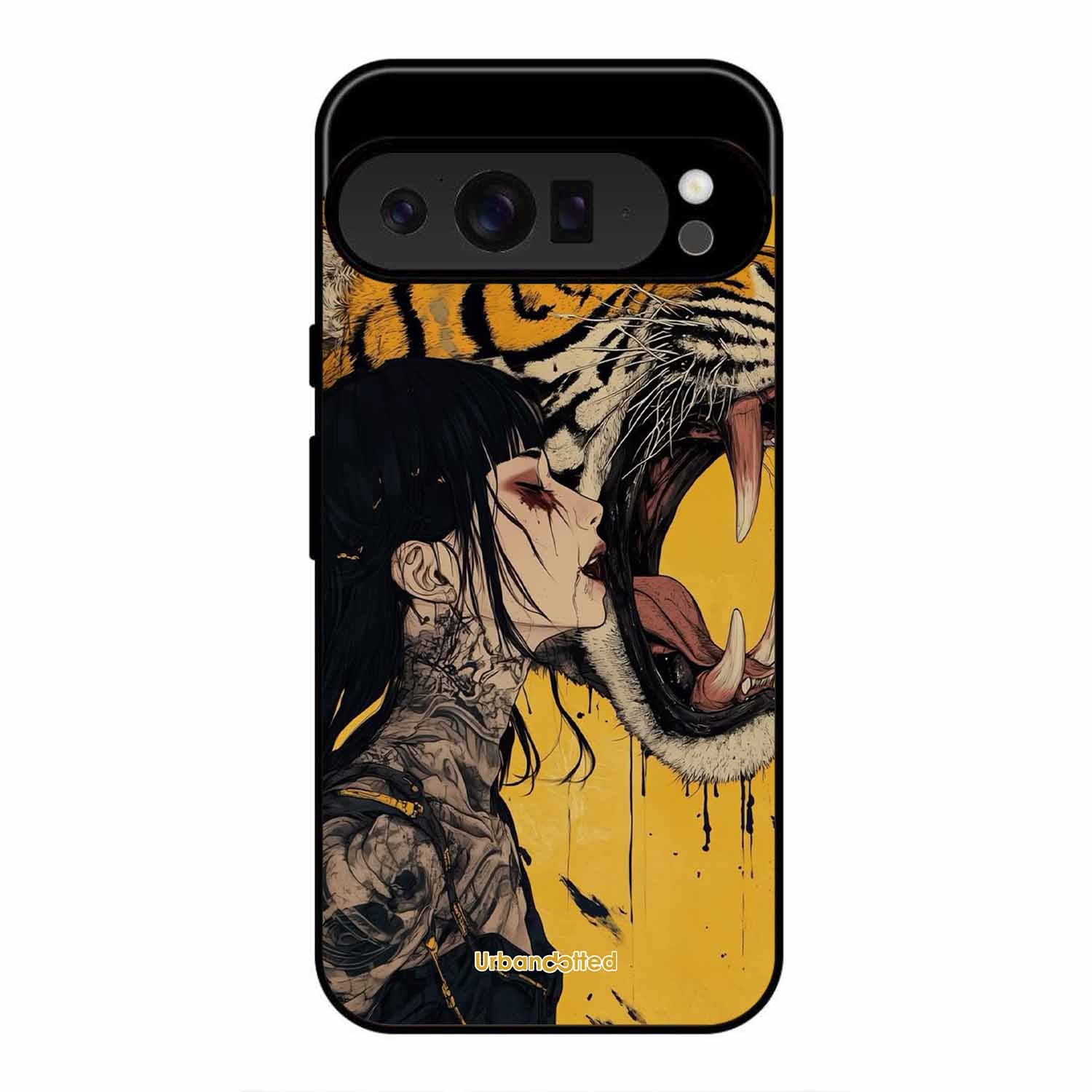 Tattooed Girl with Tiger Glass Case For Google Pixel 9 Pro XL