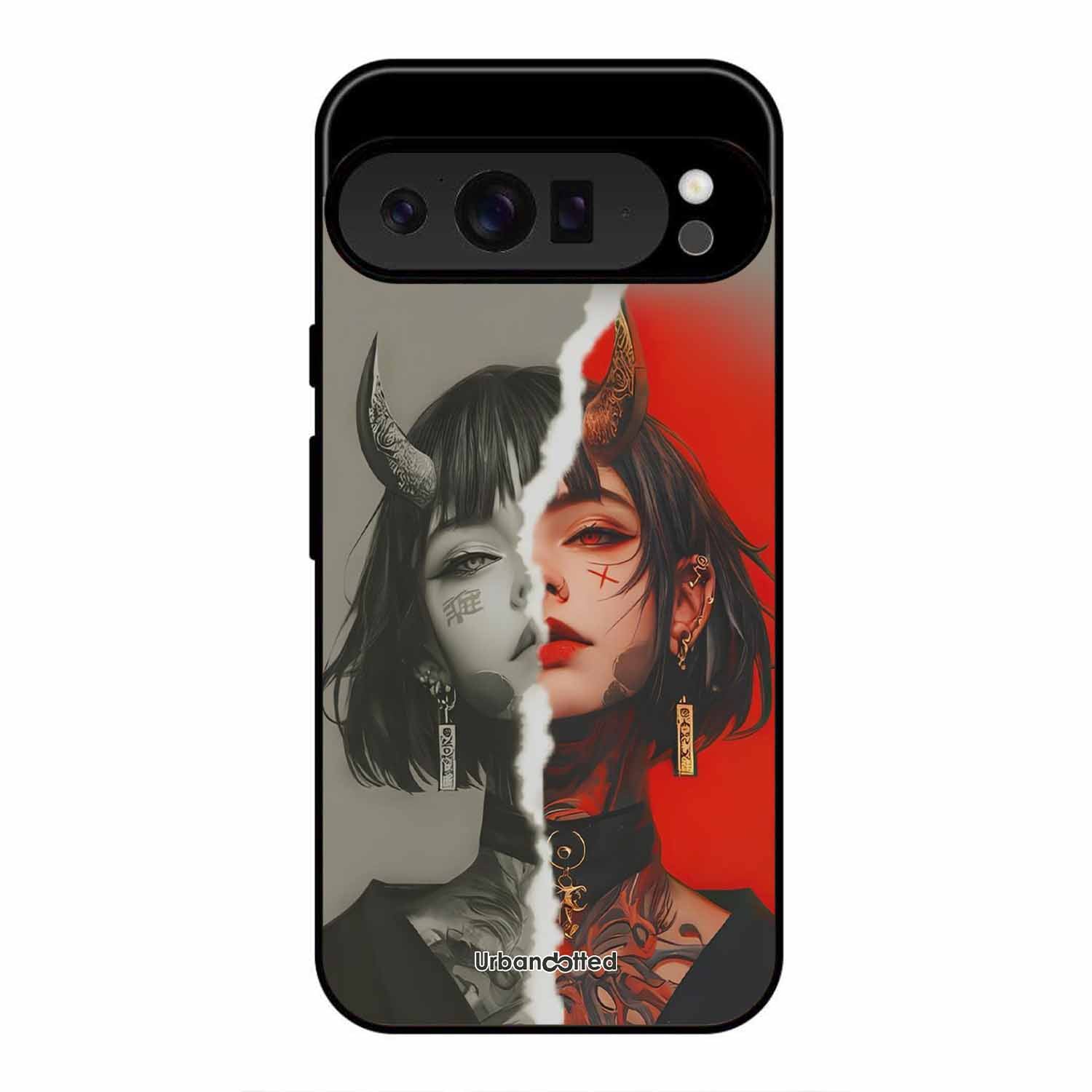 Yin Yang Demon Art Glass Case For Google Pixel 9 Pro