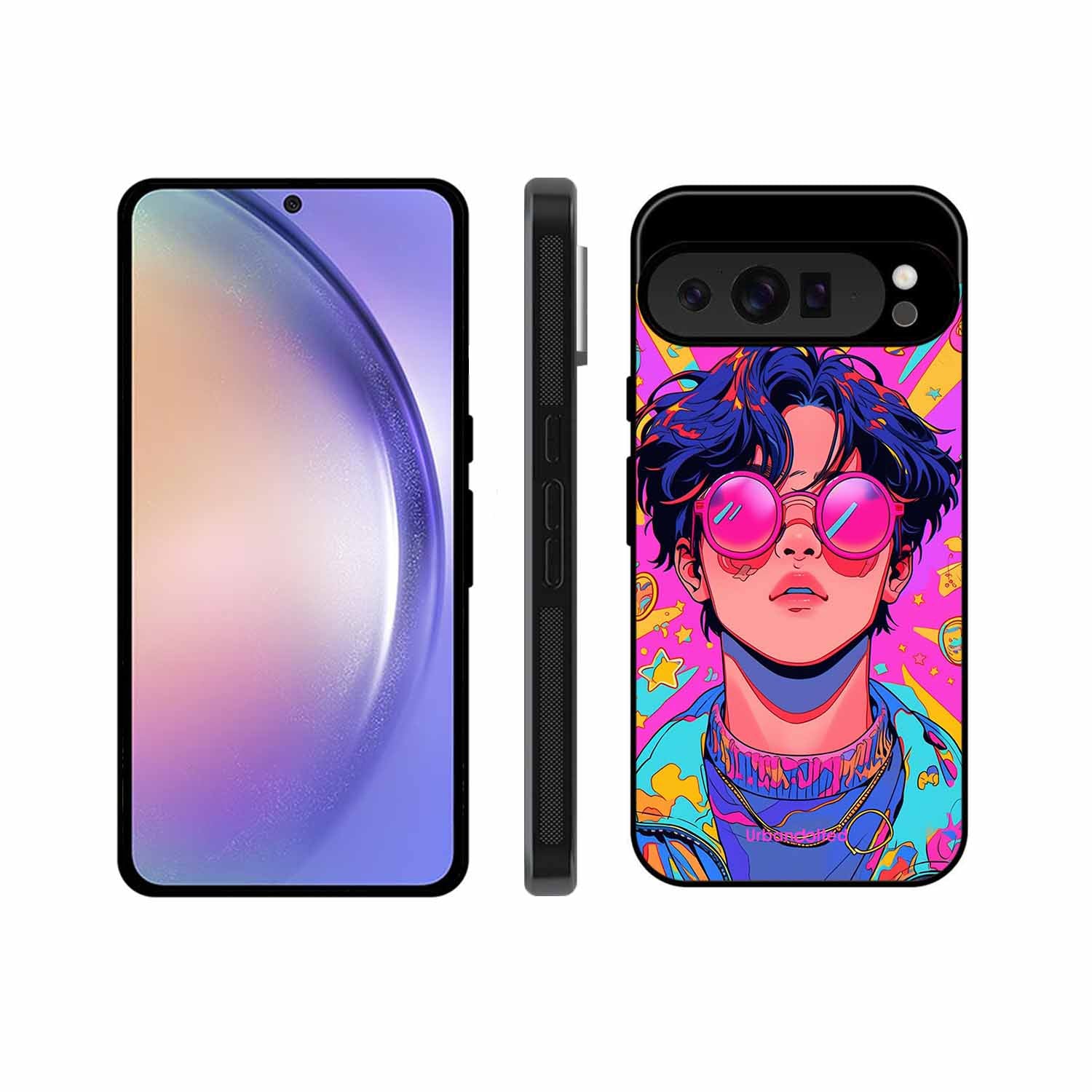 Neon Vibes Portrait Glass Case For Google Pixel 9 Pro