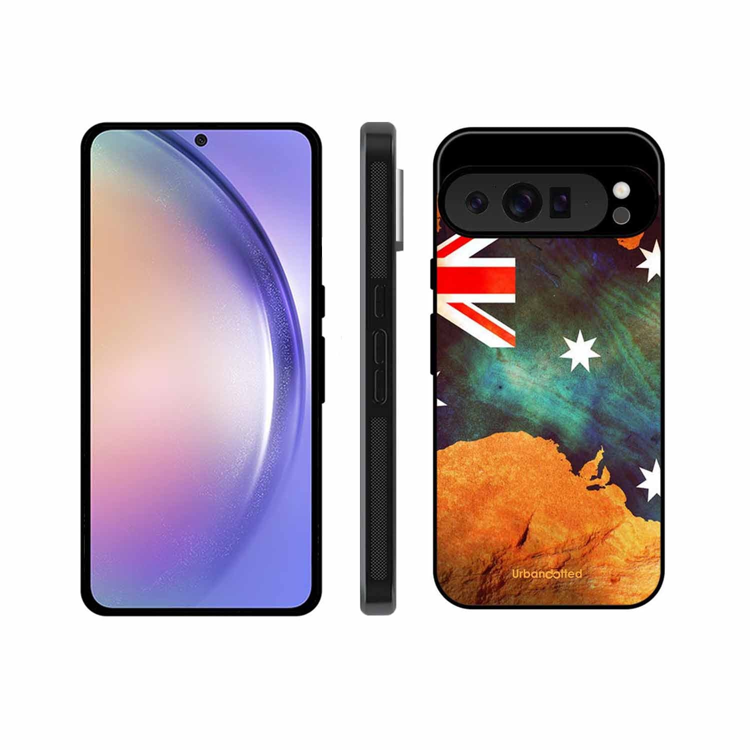 Australian Flag Map Glass Case For Google Pixel 9 Pro