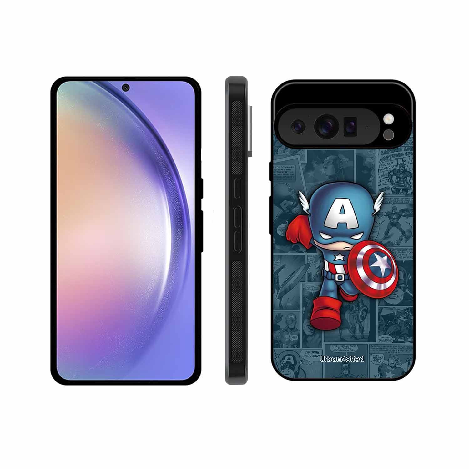 Captain America Glass Case For Google Pixel 9 Pro
