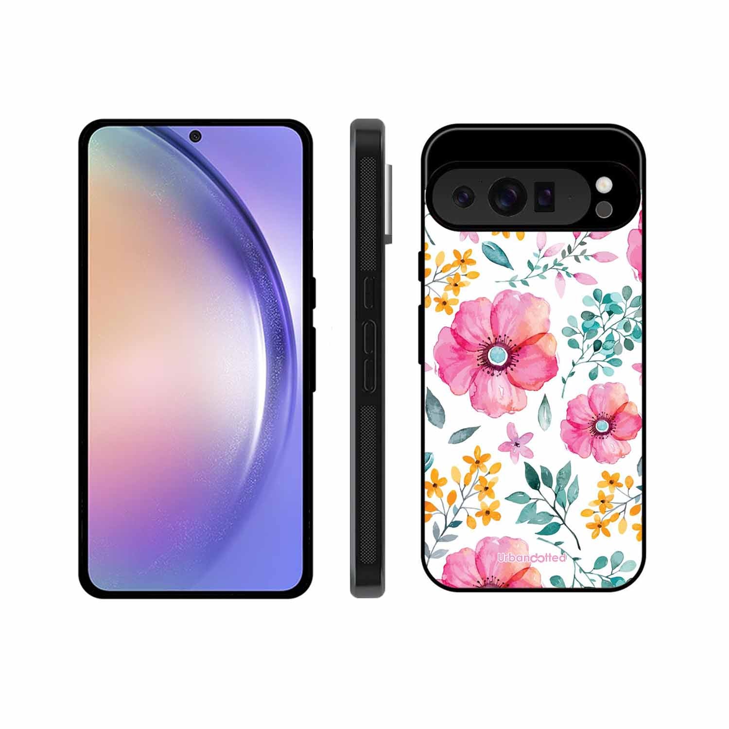 True Blue Wildflower Glass Case For Google Pixel 9 Pro