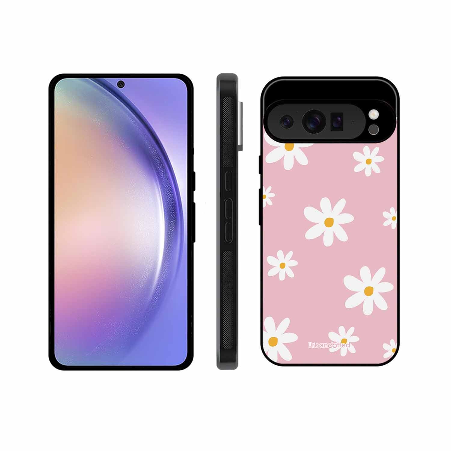 Pink Daisy Delight Glass Case For Google Pixel 9 Pro